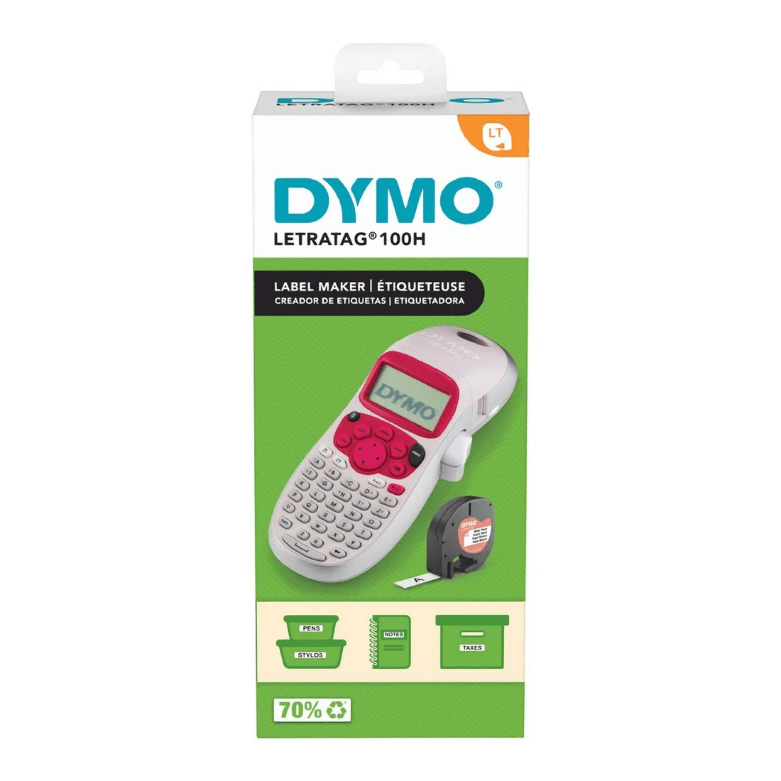1 DYMO LetraTag 100H Handheld Labeller Pink, 1 of 3