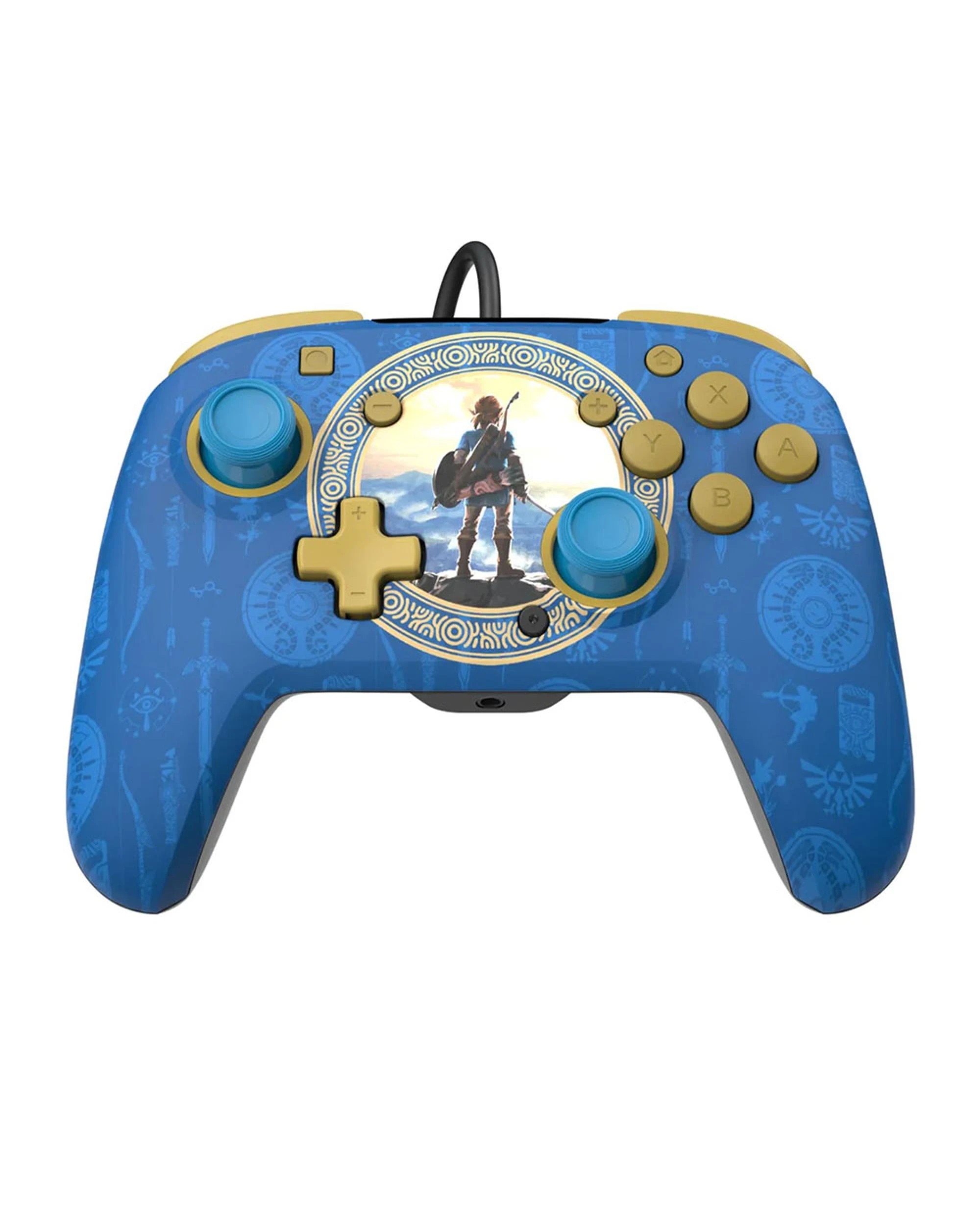 2 PDP Switch Rematch Wired Controller Hyrule Blue, 2 of 10