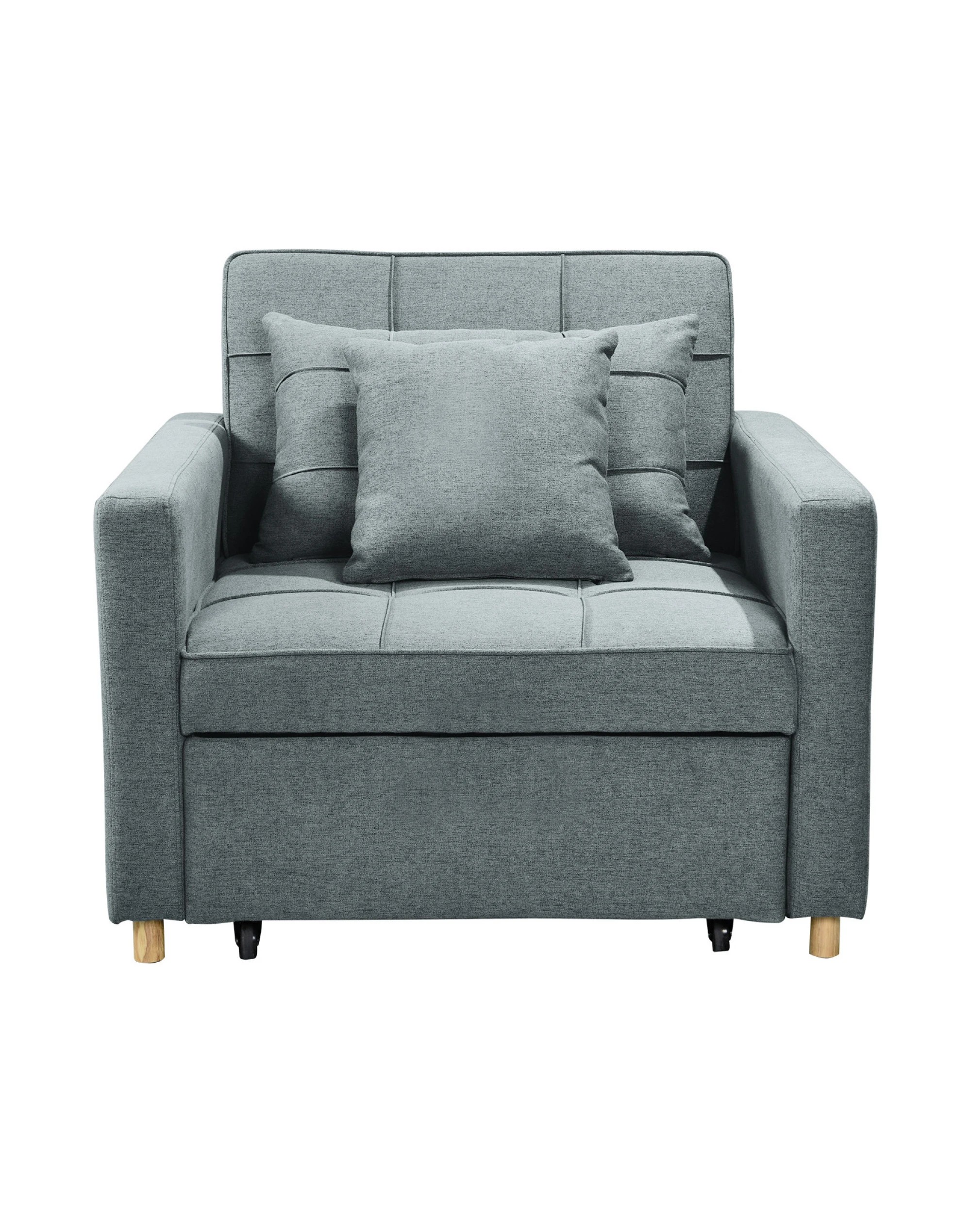 6 Suri 3-in-1 Convertible Sofa Chair Bed by Sarantino - Airforce Blue, 6 of 10