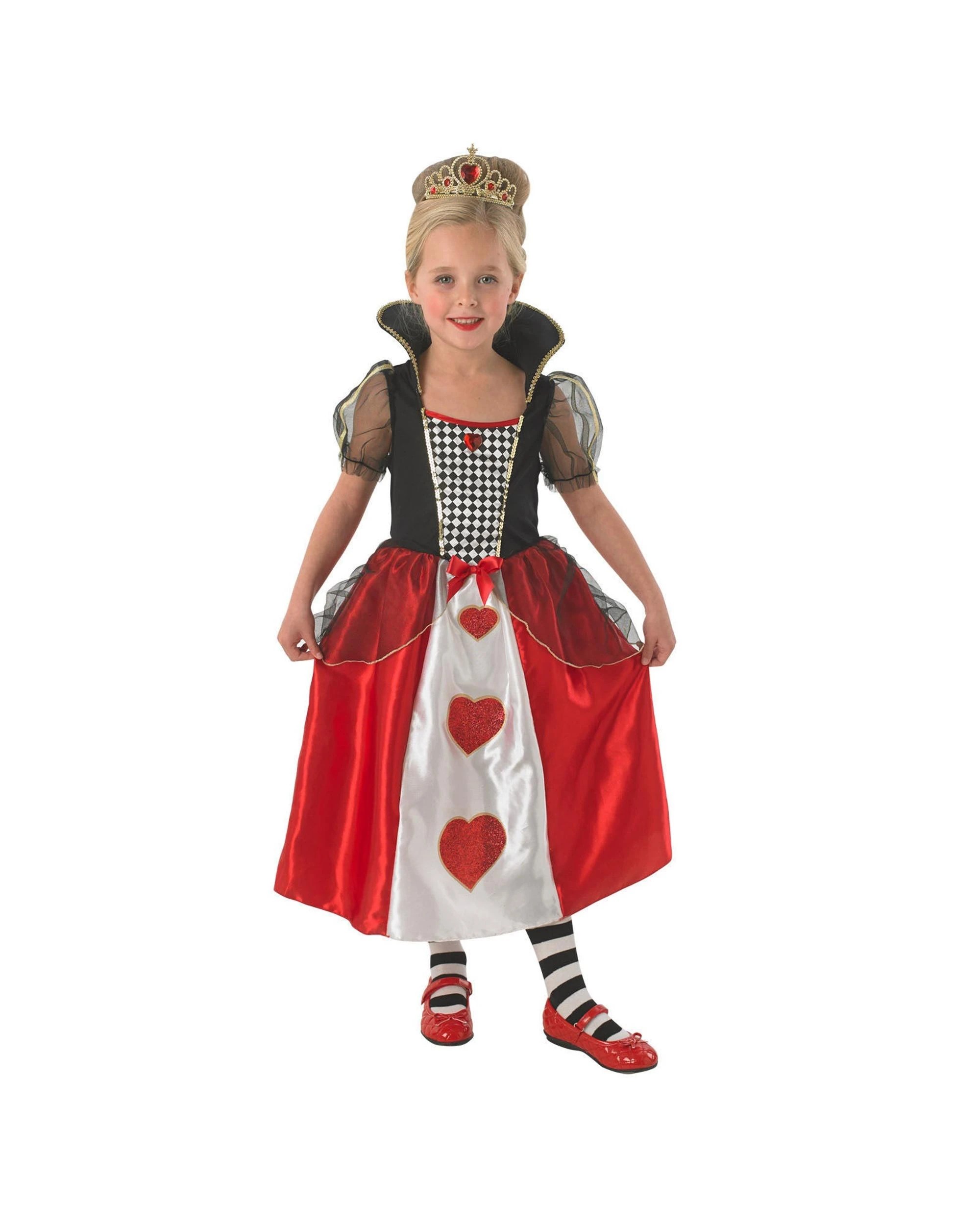 1 Alice in Wonderland Queen of Hearts Costume Size 9-10 Years, 1 of 5