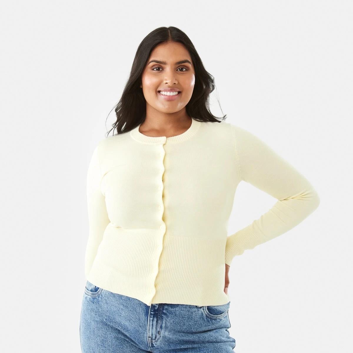 3 Fitted Cardigan Glow Yellw, 3 of 10