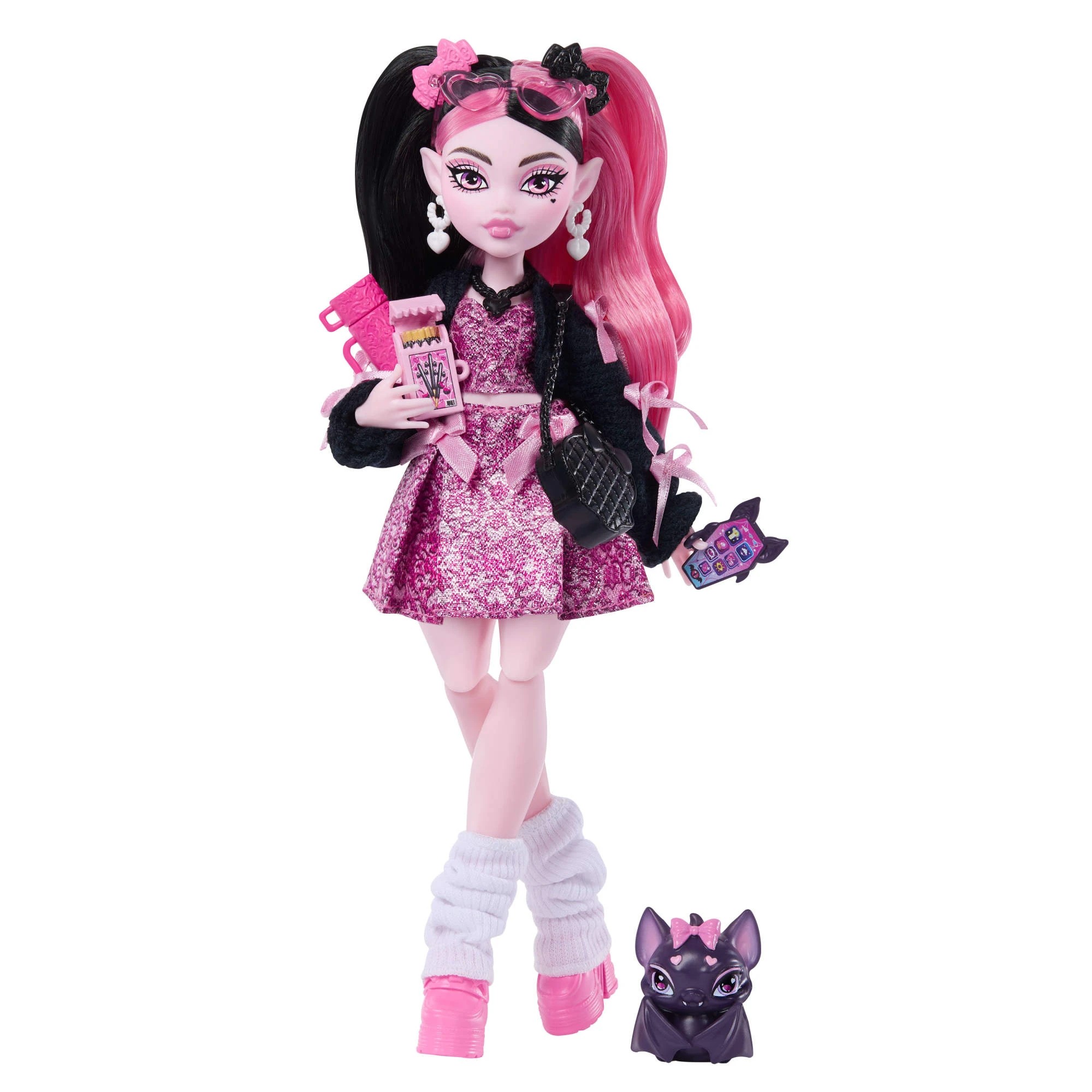 5 Monster High Draculaura Fashion Doll in Bow Dress & 7 Accessories, 5 of 6