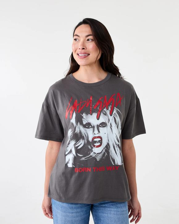 Short Sleeve Lady Gaga License T-shirt Kmart