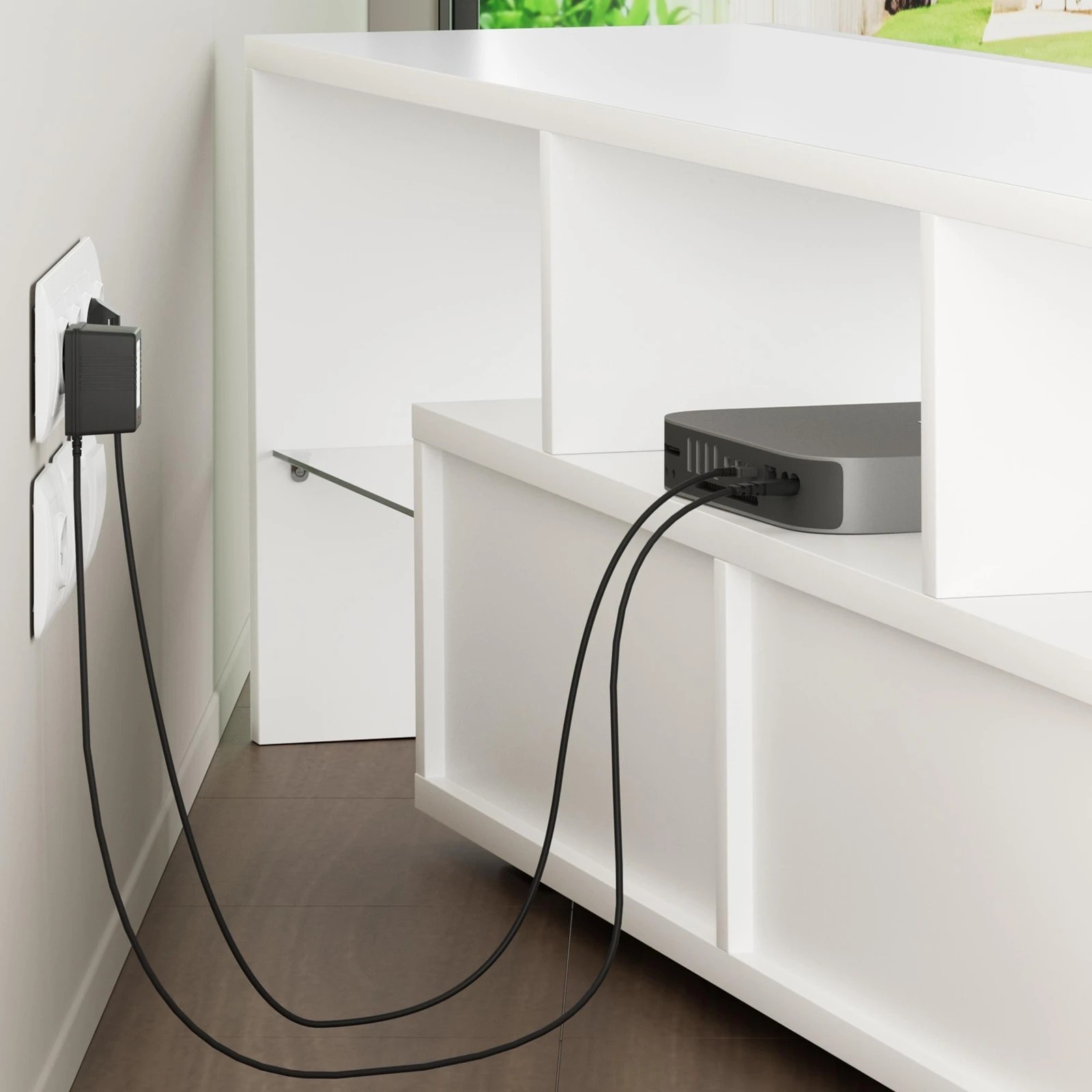 4 Alfordson Entertainment Unit 160cm TV Stand LED Light Storage Gloss - White, 4 of 10