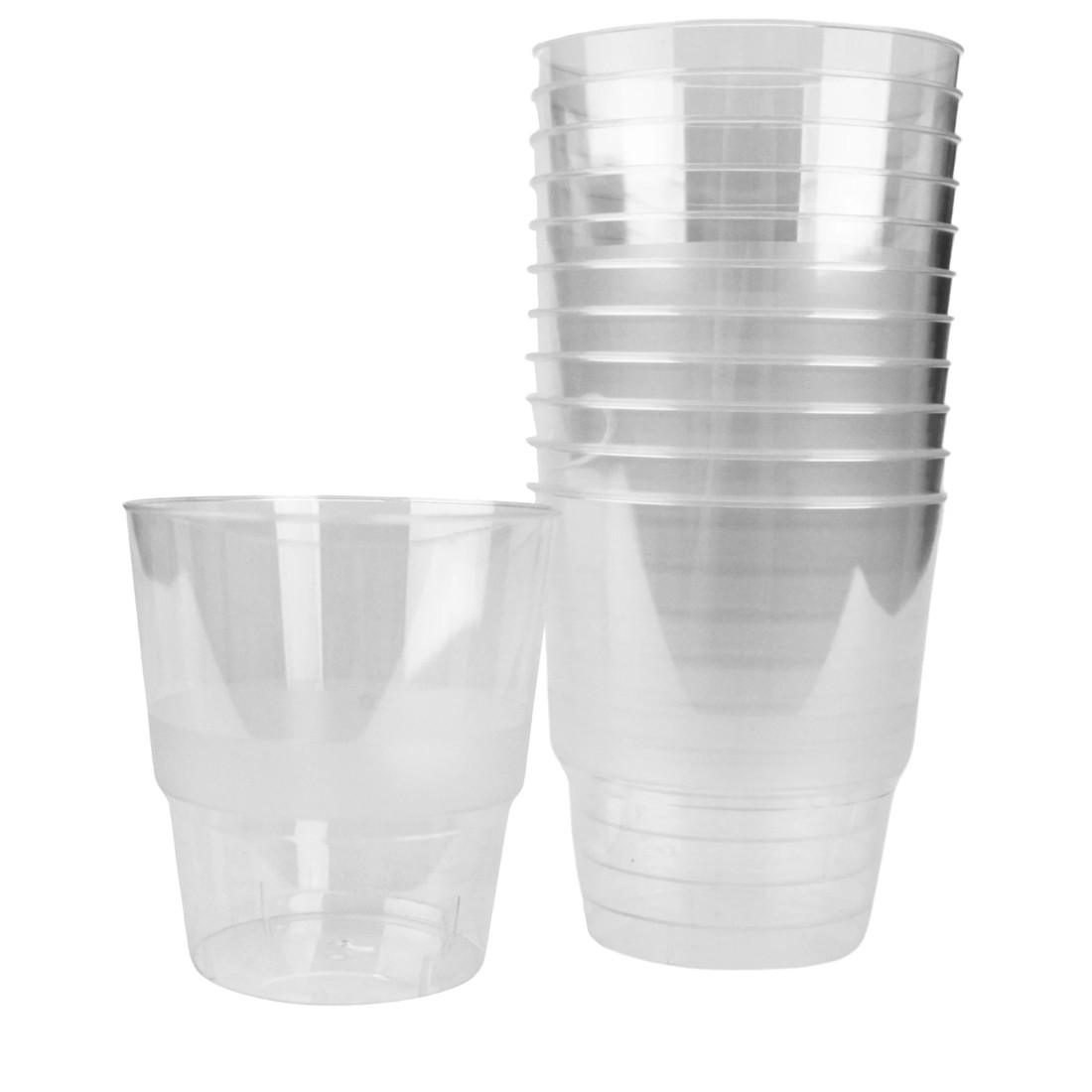 1 Partyware Everyday Living Everyday Living Clear Plastic Reusable Juice Cup 200ml (Pack of 12), 1 of 3