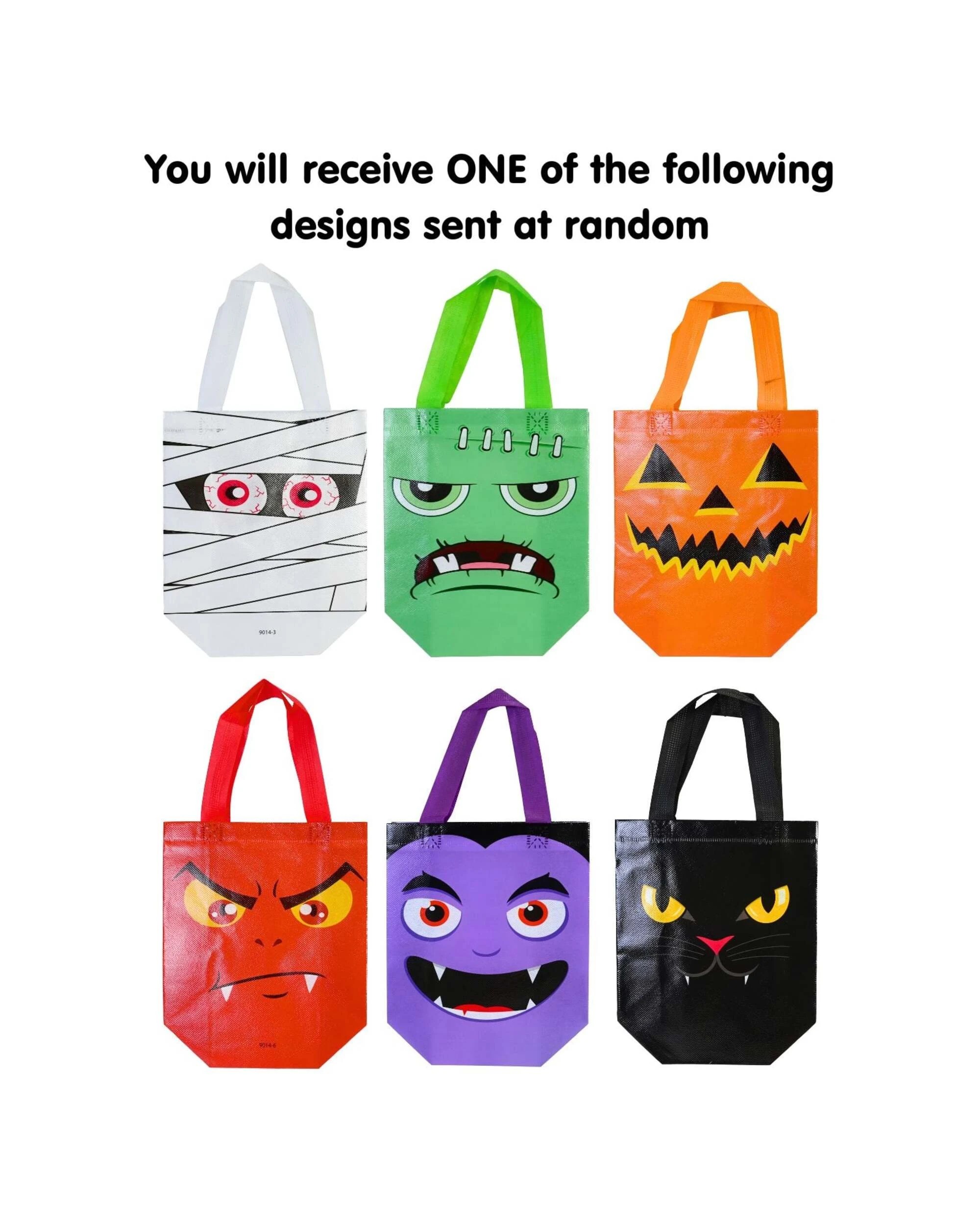 2 Uncle Bills Trick or Treat Character Tote Bags - Assorted, 2 of 3
