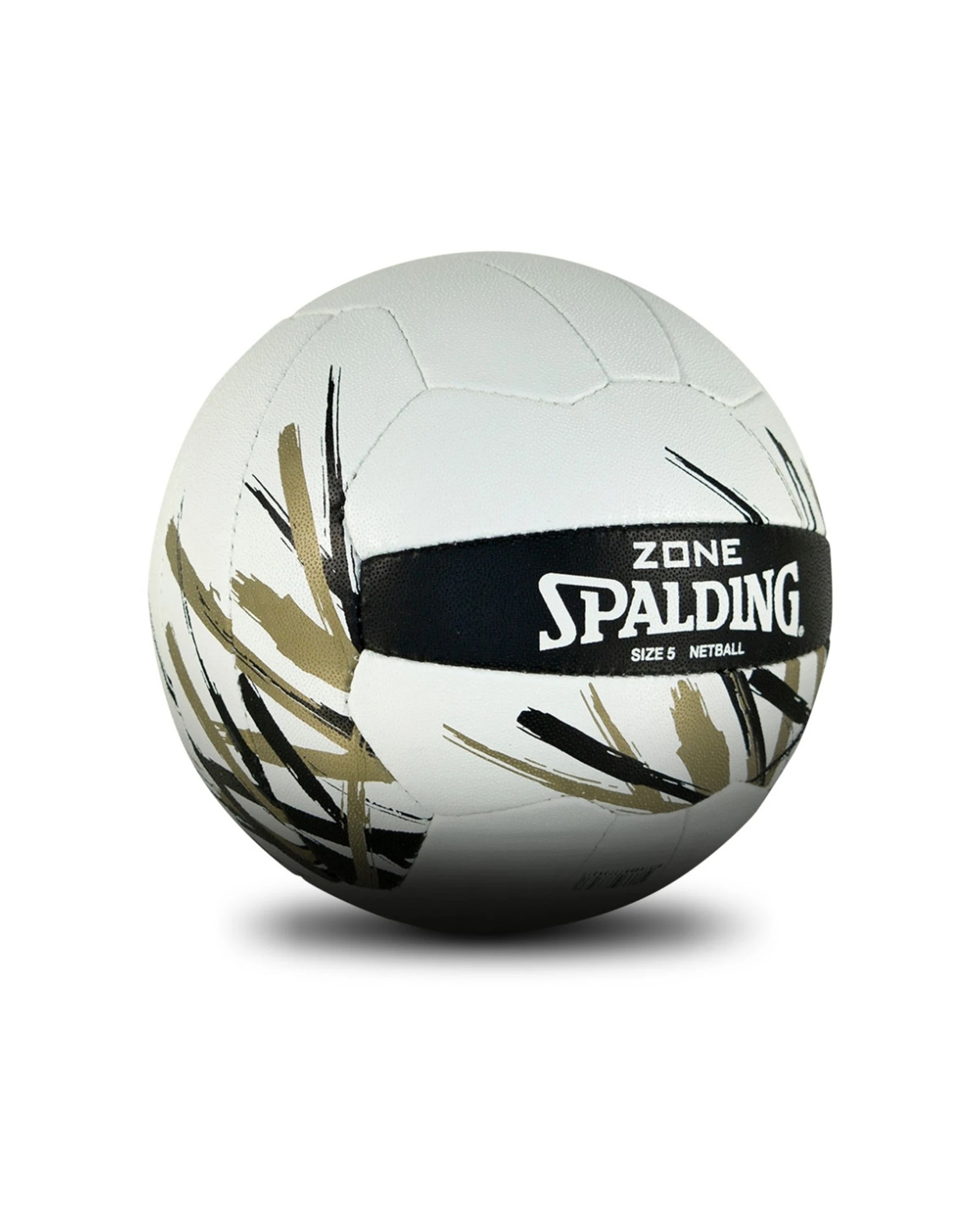 2 Spalding Match Quality Rubber Zone Netball Size 5 Durable Rubber Grip - Black, 2 of 2