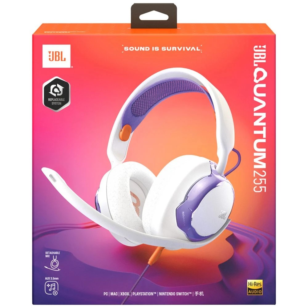 7 JBL Quantum 250 Gaming Headset White, 7 of 7