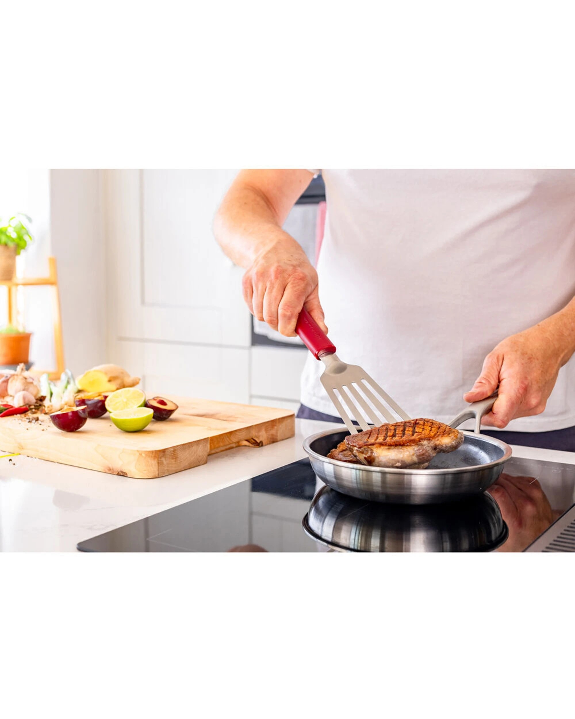 5 KitchenAid Classic Metal Flexible Turner 2PK Resistant Ergonomic Handle - Red, 5 of 6