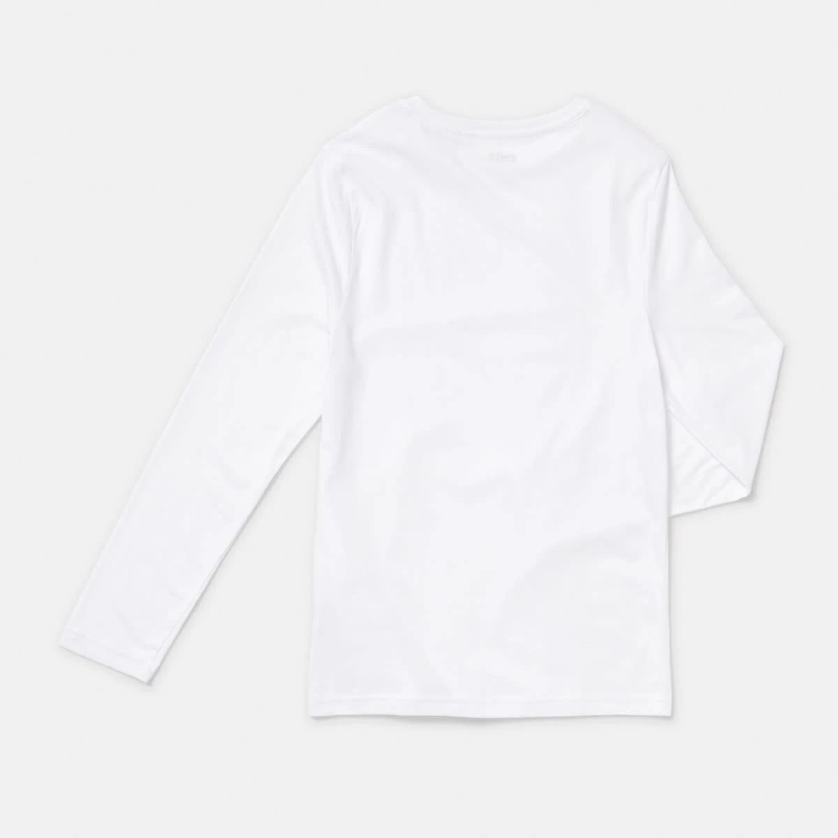 8 Long Sleeve Plain T-shirt White, 8 of 8
