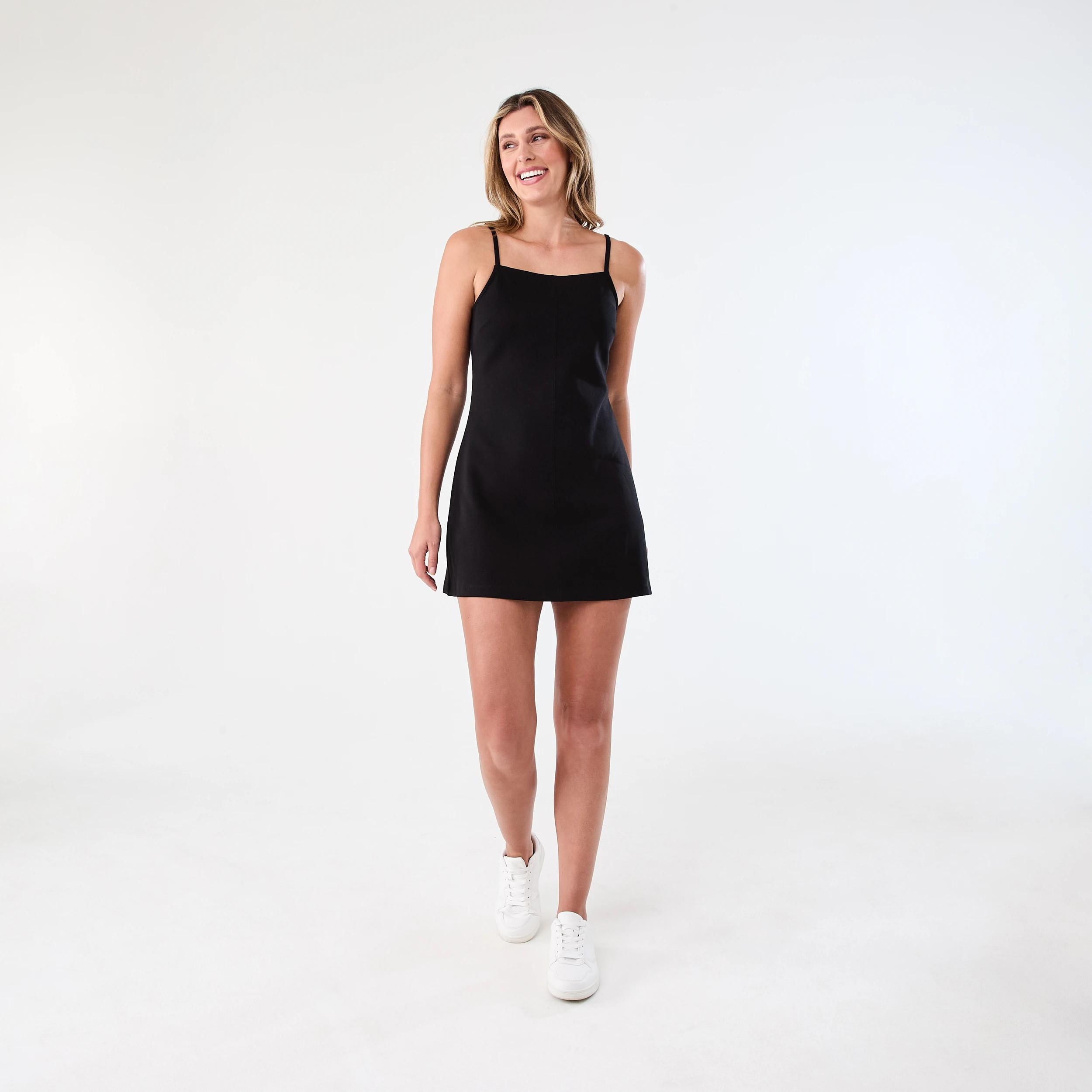 7 Sleeveless A-Line Mini Dress Black, 7 of 7