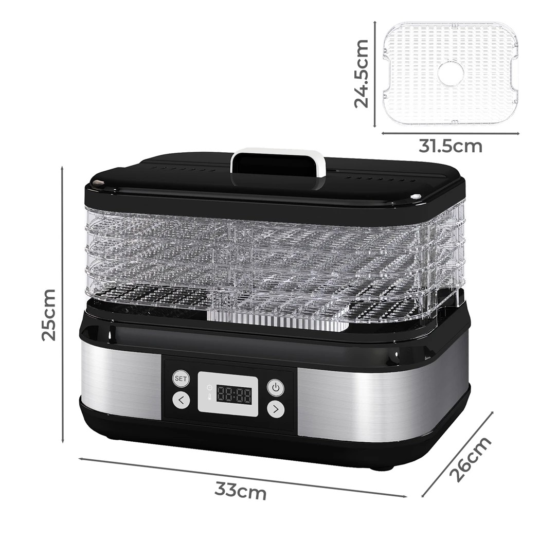 3 Spector Food Dehydrator 5 Tier – Fruit Dryer 370W-450W in Black, 3 of 6