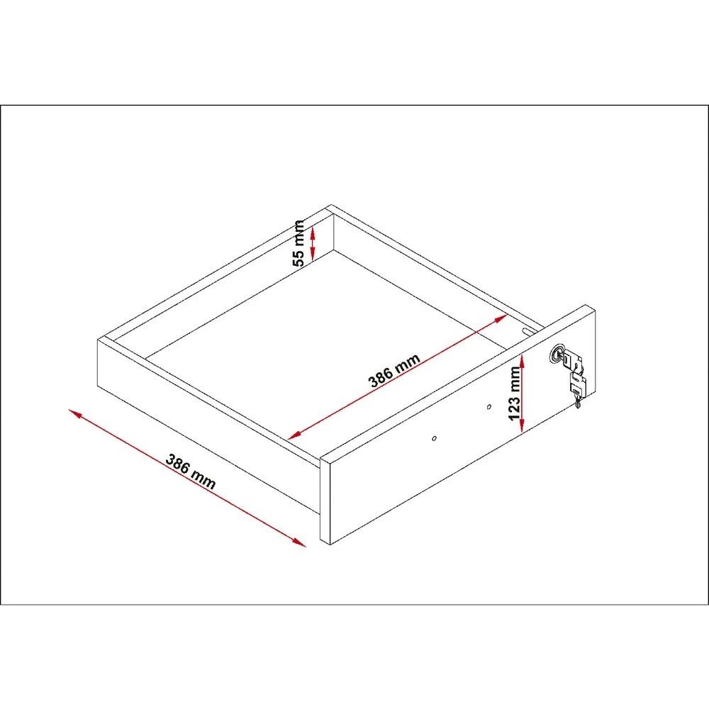 9 Toro 3 Drawer Pedestal Dark Grey Cabinets Pedestals, 9 of 10