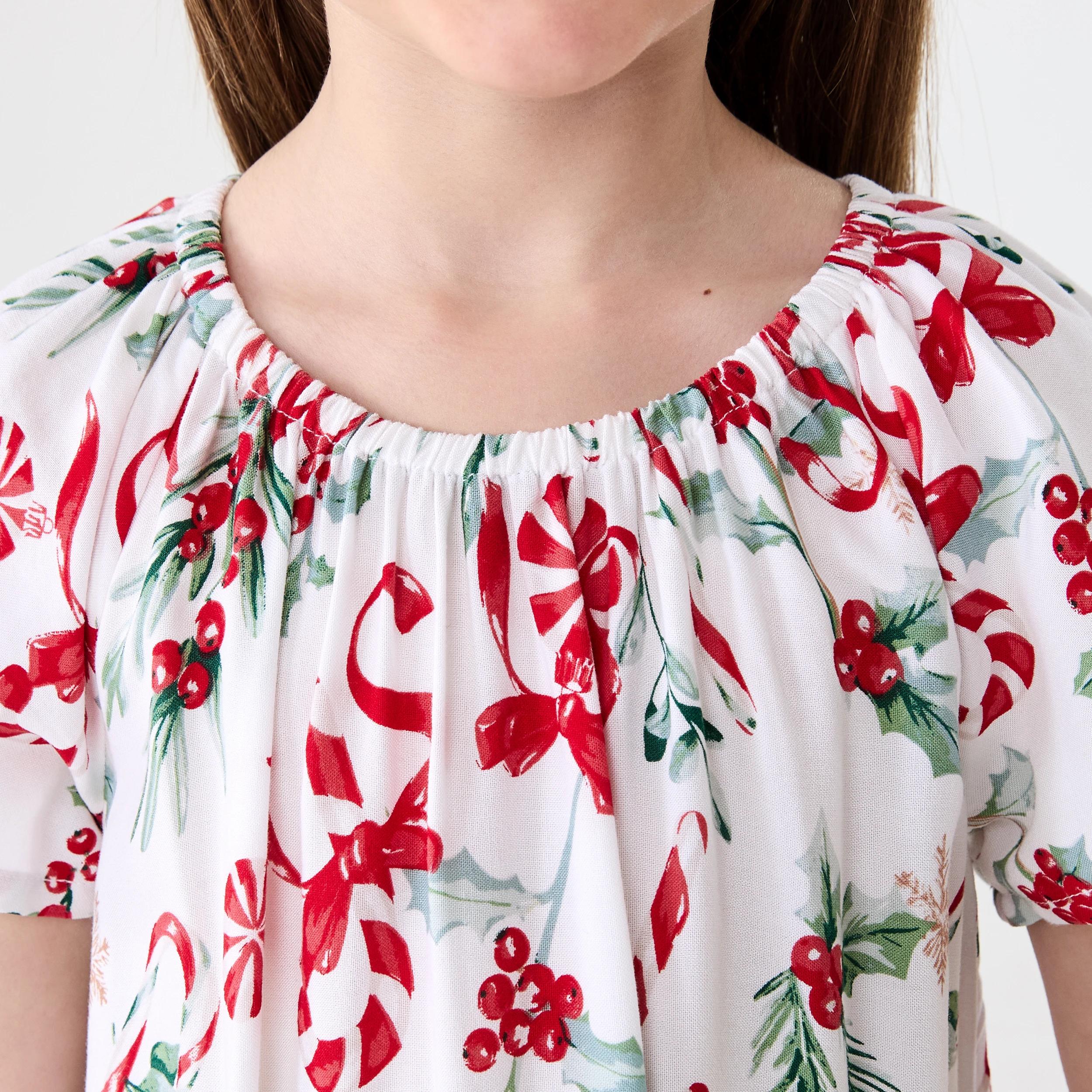 4 Christmas Viscose Dress White Cane, 4 of 8