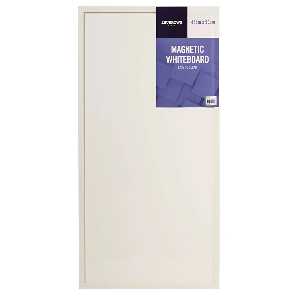 2 J.Burrows Wooden Frame Magnetic Whiteboard 450 x 900mm, 2 of 2