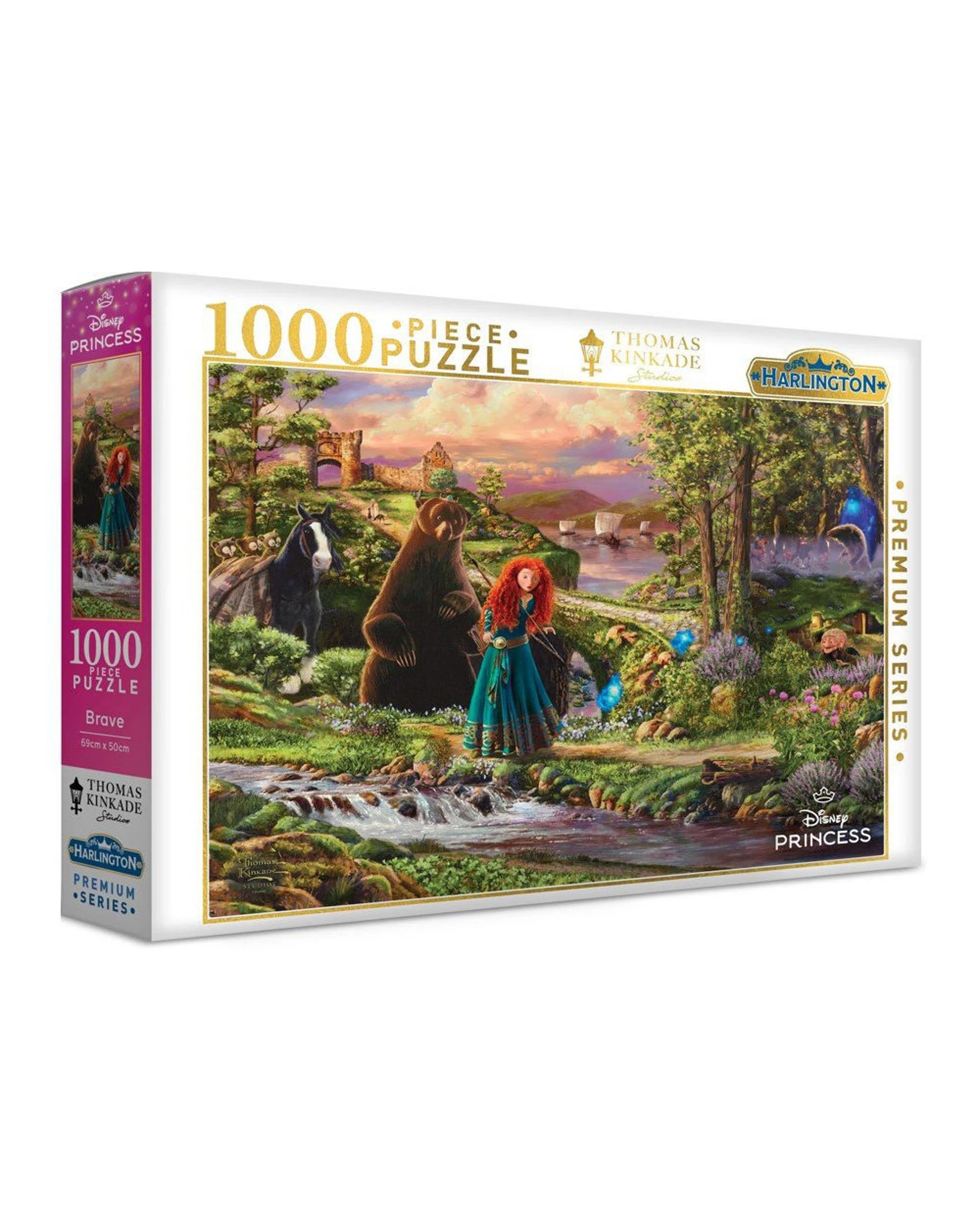 1 Harlington Thomas Kinkade Studios Disney Princess Brave 1000 Piece Jigsaw Puzzle, 1 of 1