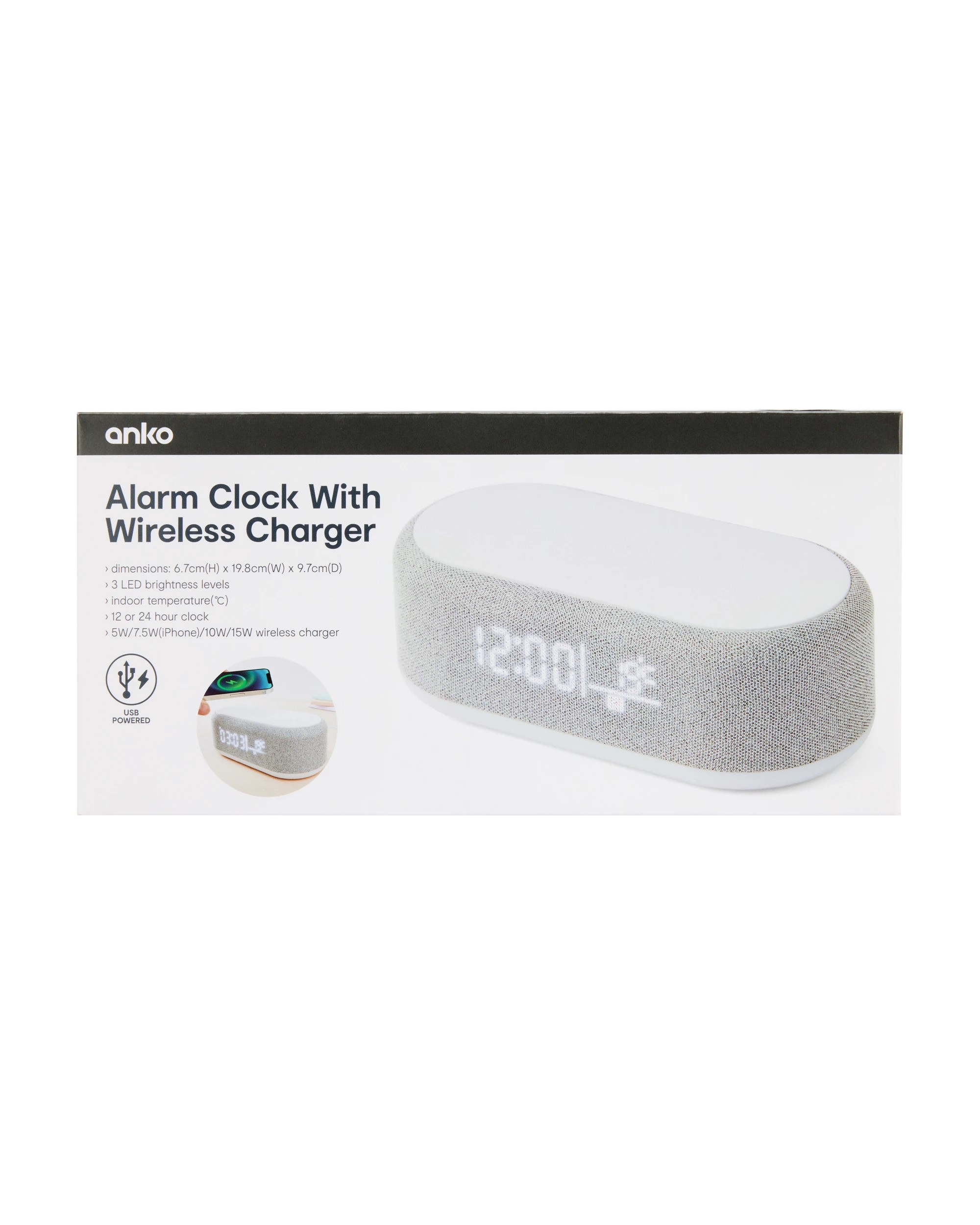 9 Alarm Clock with Wireless Charger, 9 of 10