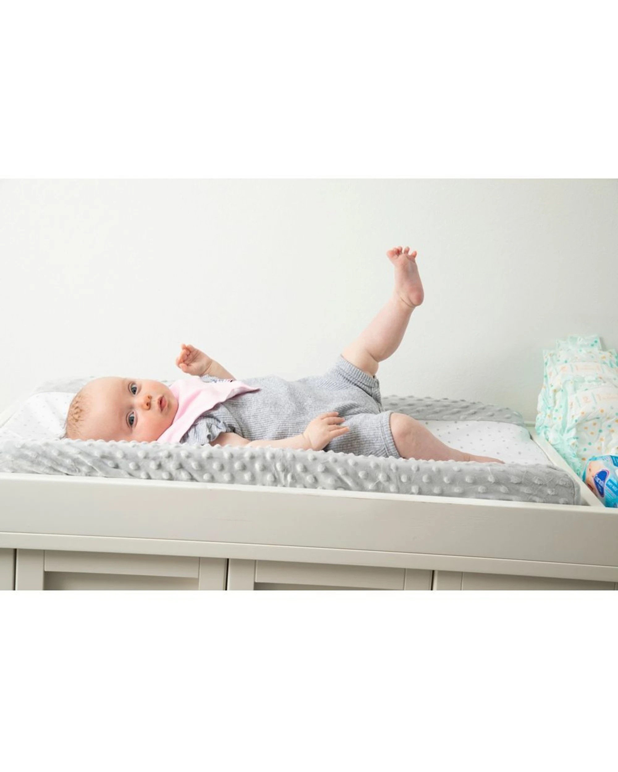 2 Spotty Giraffe The ChangeOver Baby Infant Change Pad Cover - Grey, 2 of 2