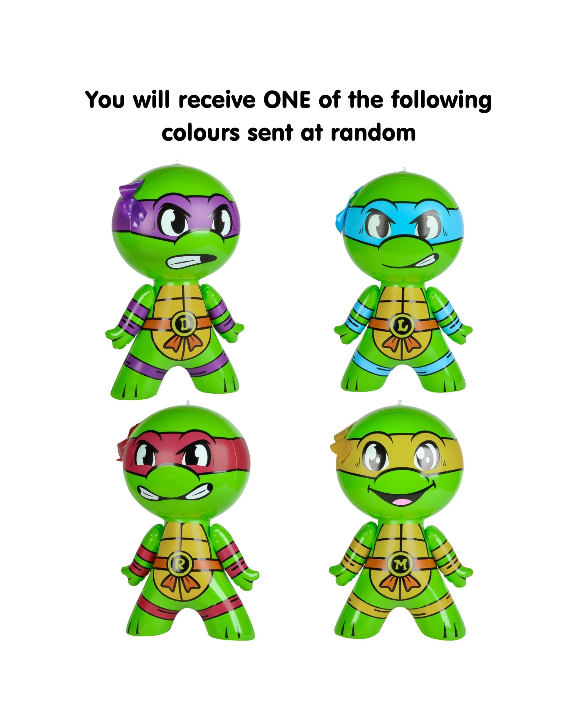 2 Partyrama Standing Inflatable Ninja Turtle 51cm Assorted, 2 of 3