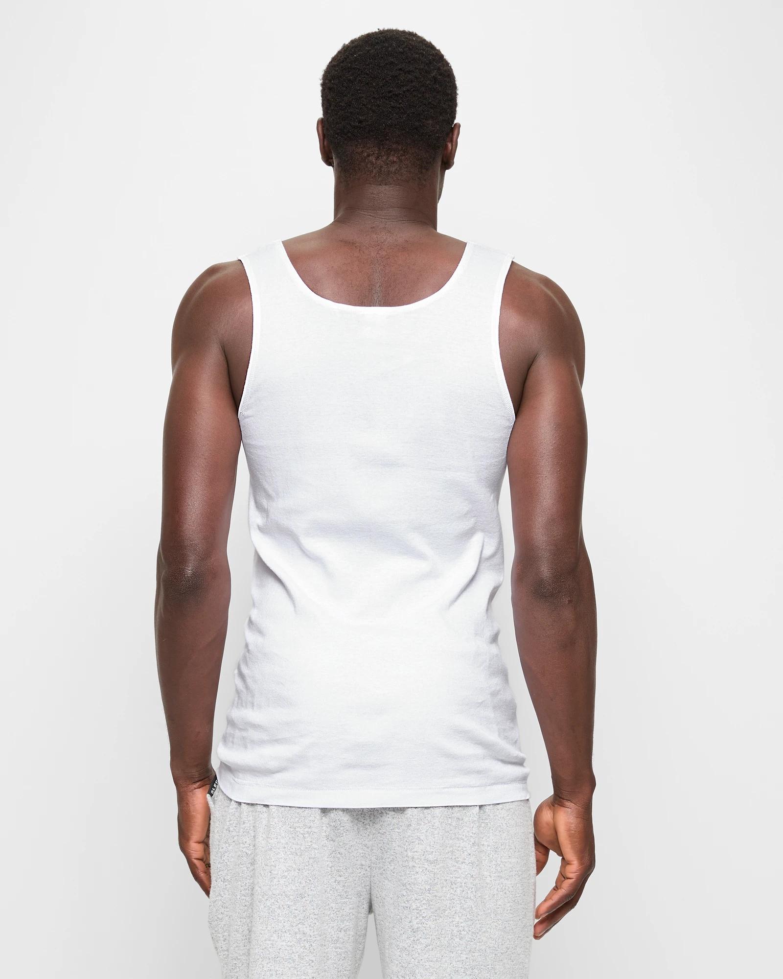 3 Australian Cotton Athletic Singlet - Maxx WHITE, 3 of 5