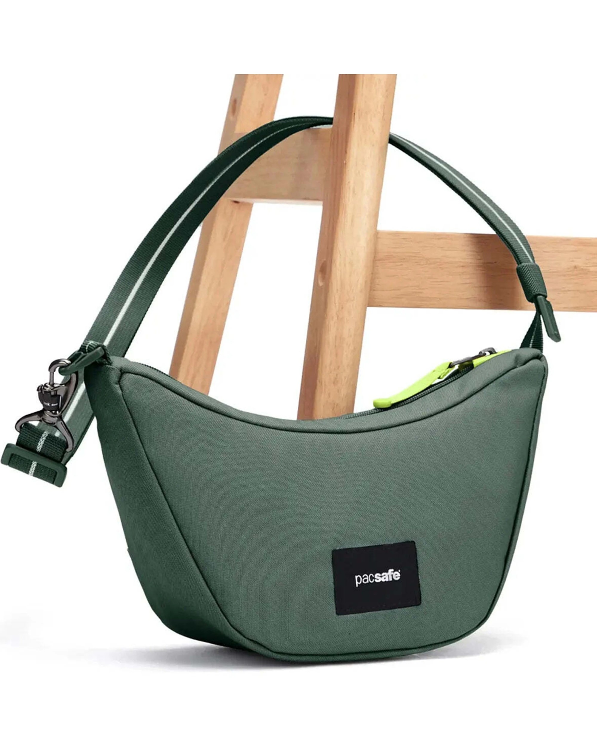 6 Pacsafe Go Anti-Theft Lunar Crossbody Bag RFID Safe TurnNLock Cut Resistant Spruce - Green, 6 of 8