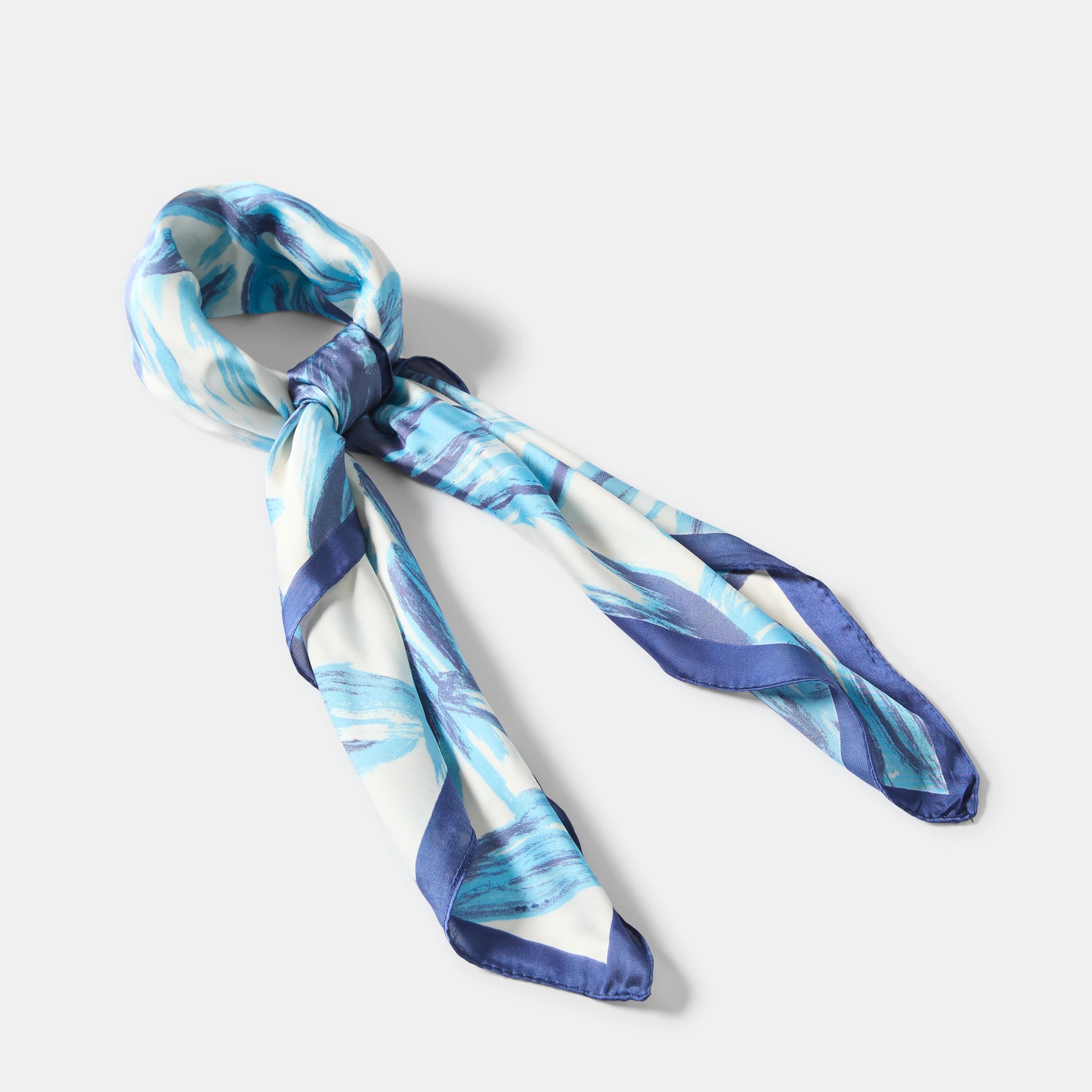 2 Floral Hair Scarf - Navy, 2 of 5