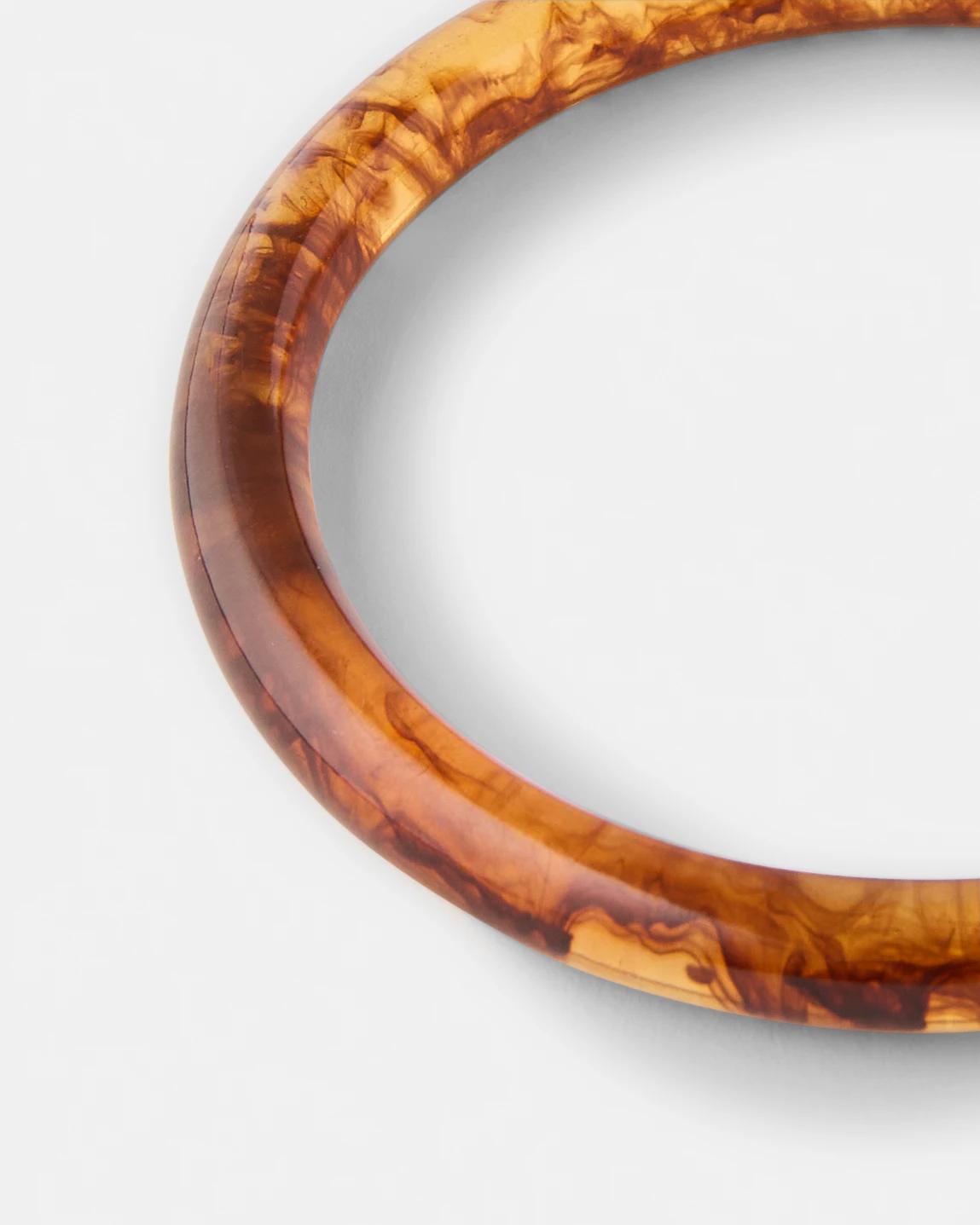 3 Thin Acrylic Bangle - Brown Brown, 3 of 4