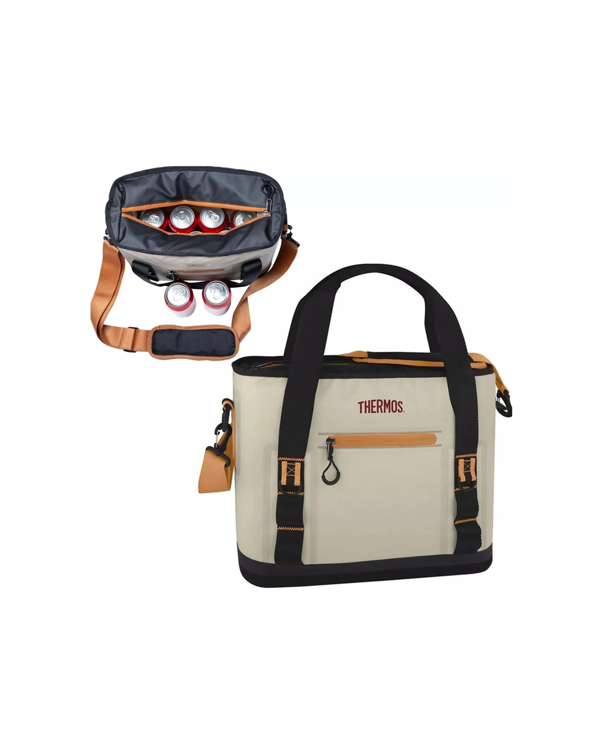 2 Thermos Trailsman 24 Can Portable Cooler With Adjustable Strap And Pocket - Beige, 2 of 3