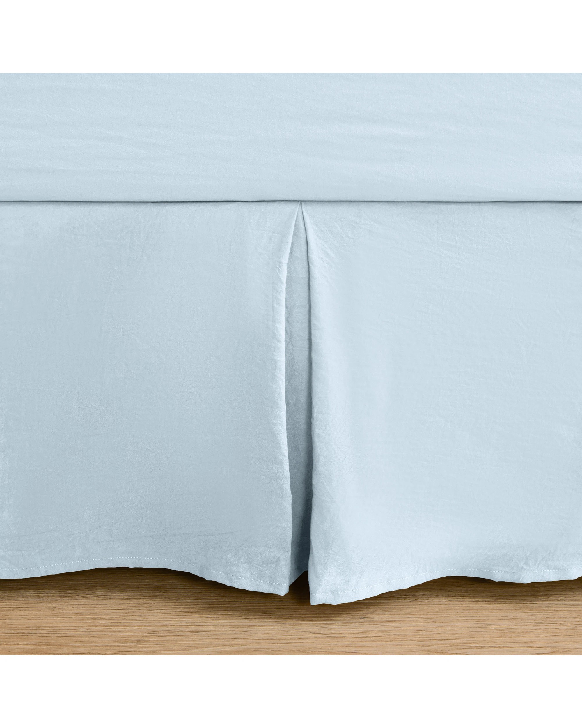 6 Dreamaker Superfine Washed Microfibre Pleated Valance - Single Bed - Ice Blue, 6 of 9