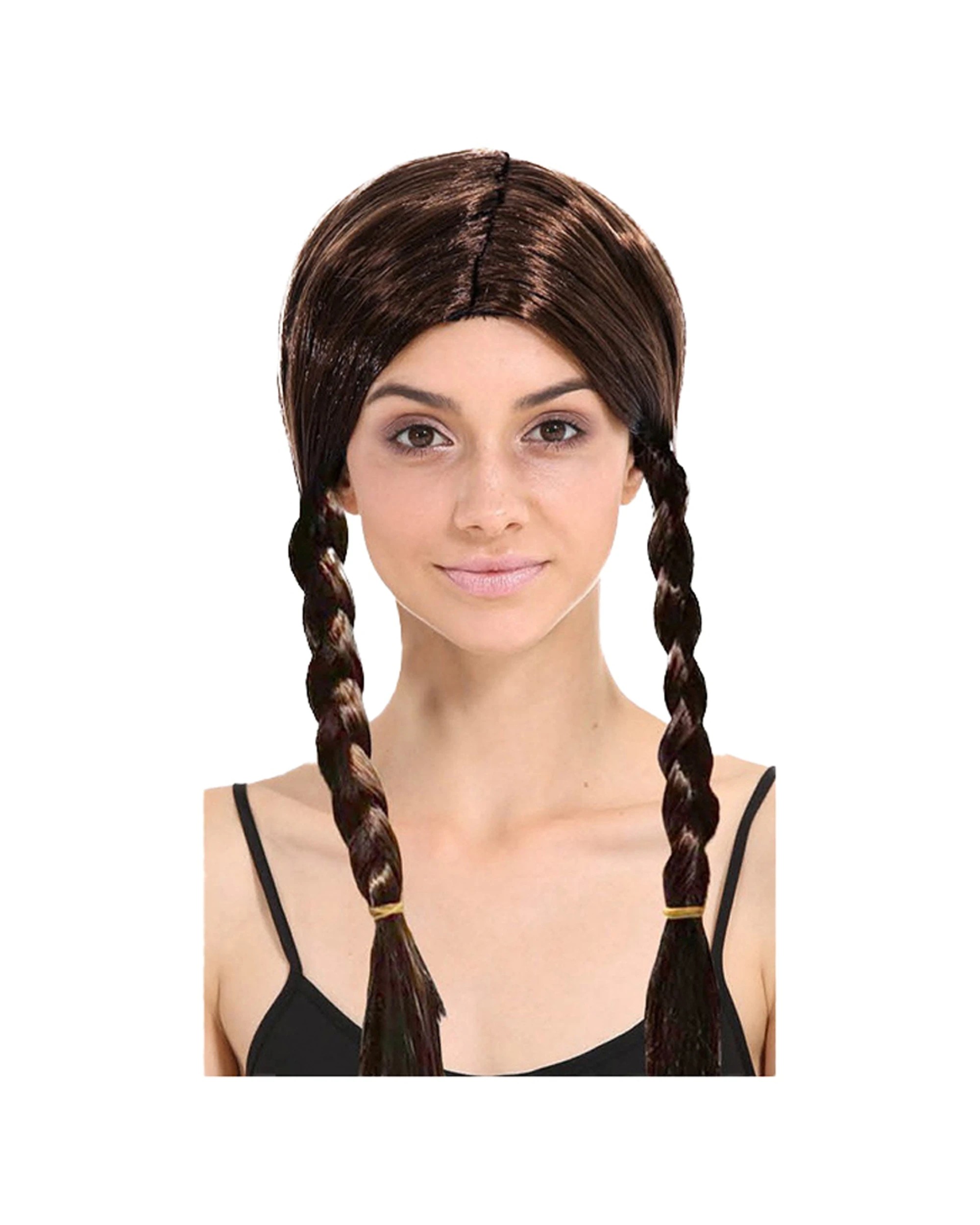 1 JD Party Plaited Wig Synthetic Costume Accessory Braided Style - Brown, 1 of 1