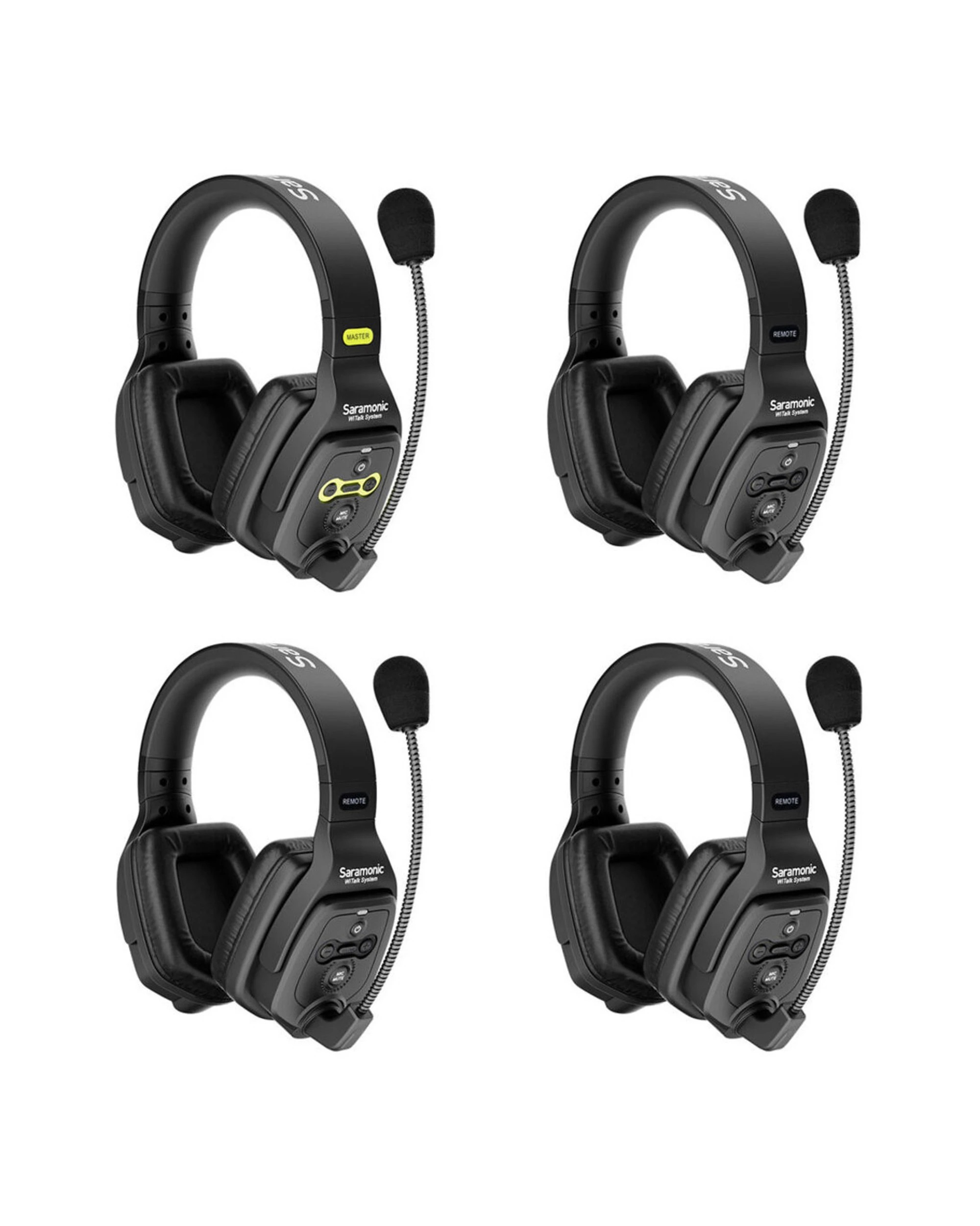 1 Saramonic WiTalk-WT4D 4-Person Full-Duplex Wireless Intercom System with Dual-Ear Headsets (1.9 GHz) - Black, 1 of 5