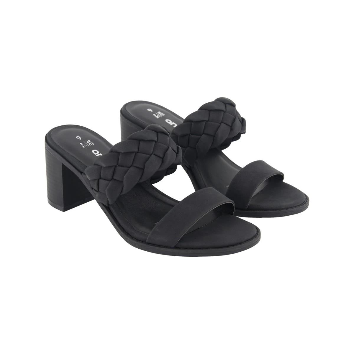 2 Casual Braided Block Heels Black, 2 of 5