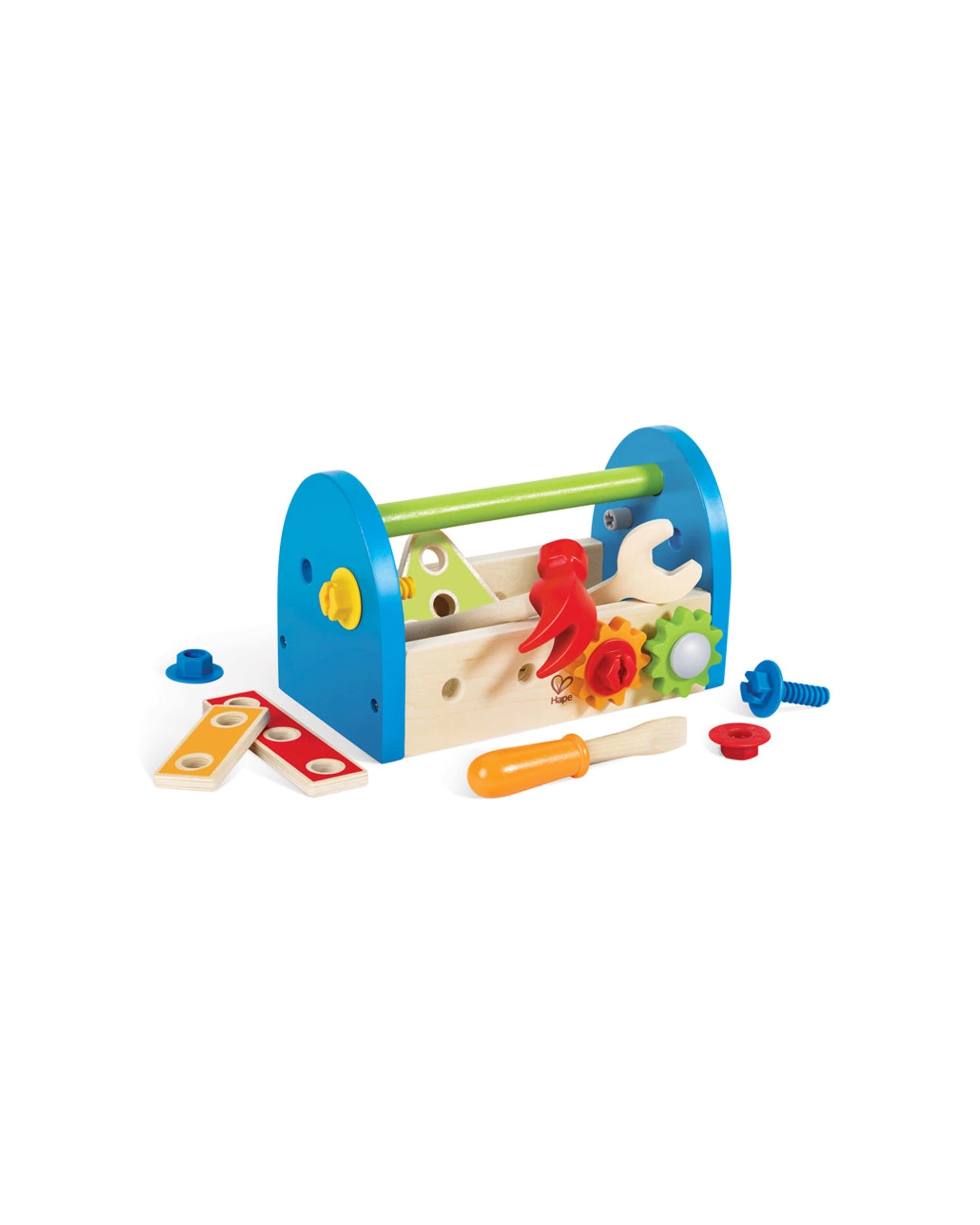1 Hape Fix-It Tool Box Wooden Tool Set Nuts Bolts Tools Kids Play Set - Multi, 1 of 3