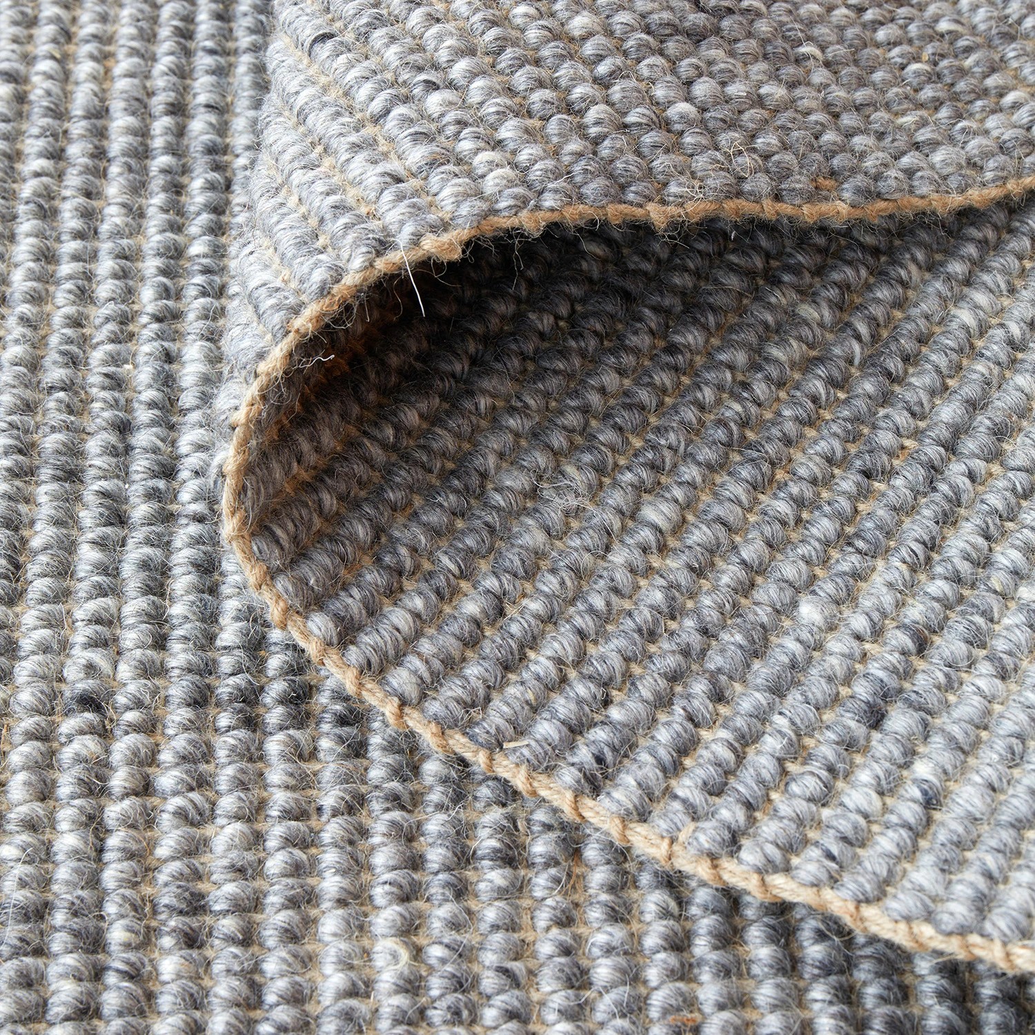 6 Common Ground Rugs Kingsley Ariel 300x80cm - Medium Runner Hand Loomed Wool & Jute Rug - Charcoal, 6 of 6