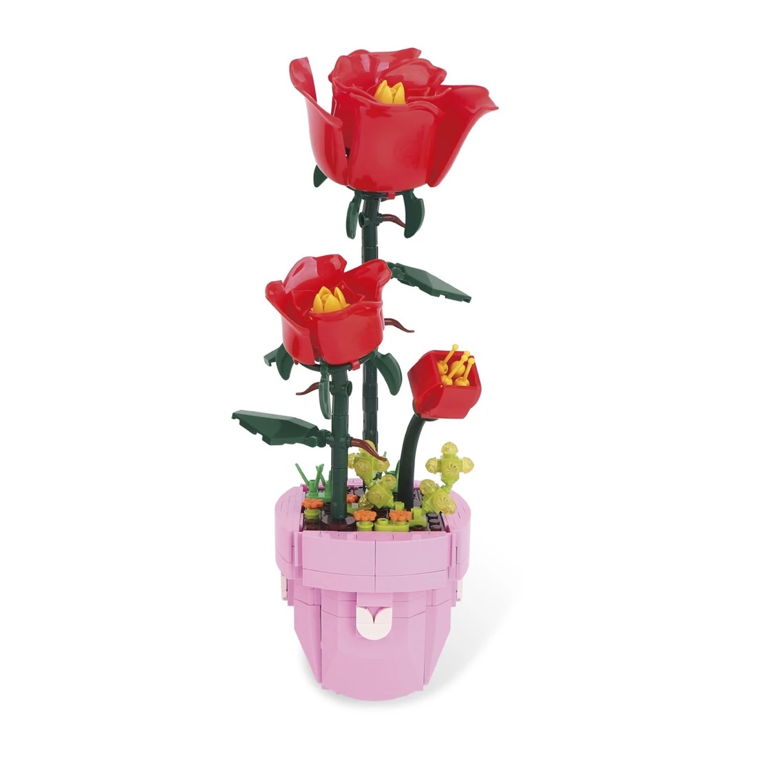 2 347 Piece Mini Blocks Flower Series: Red Rose Pot, 2 of 3