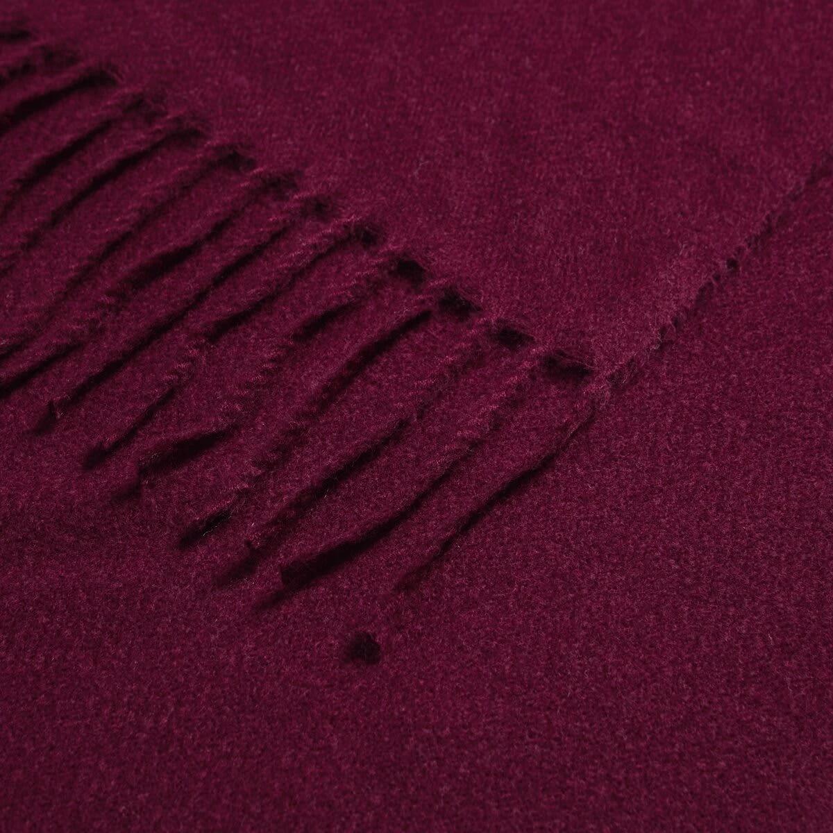2 Brushed Wrap Scarf Burgundy, 2 of 3