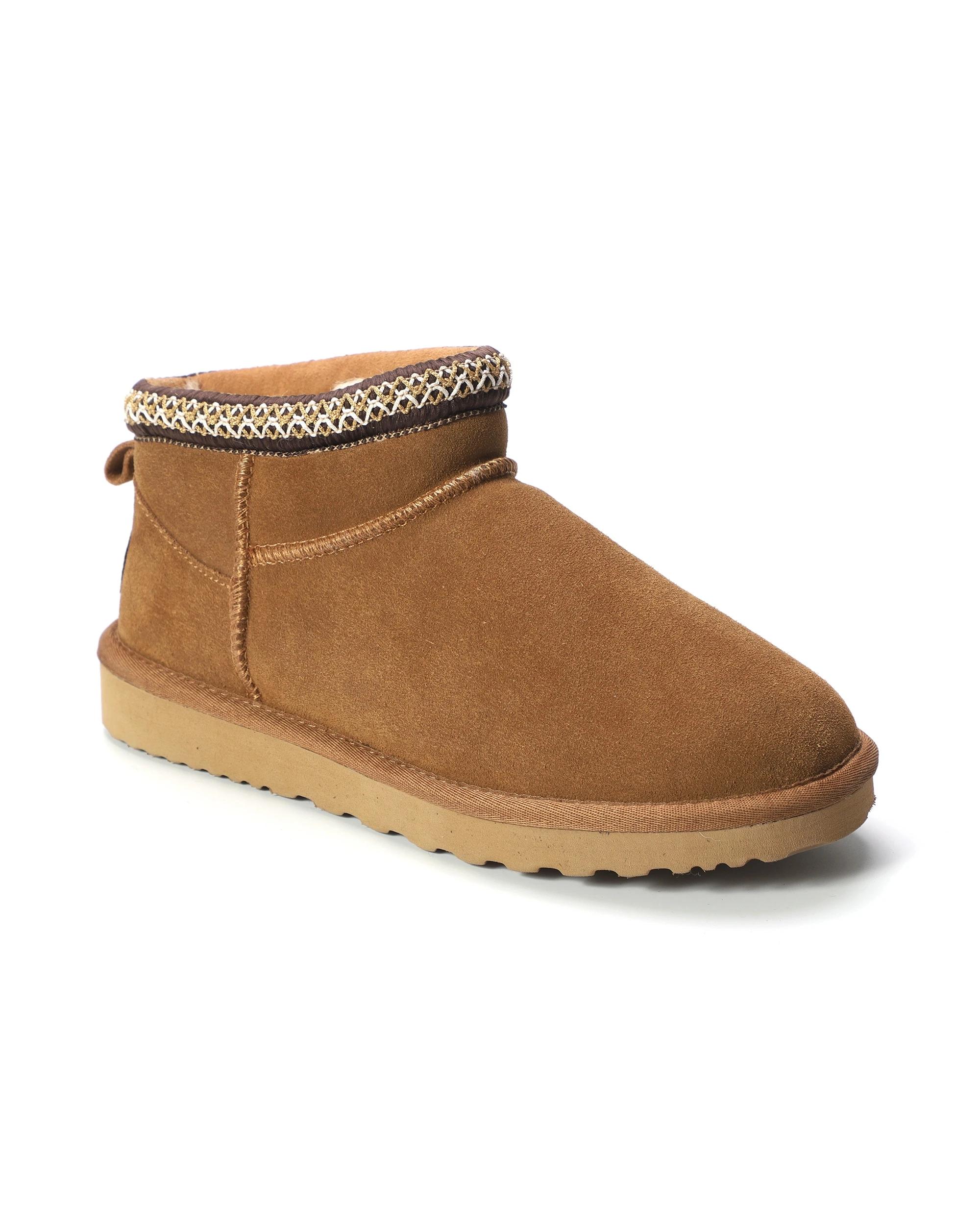 1 AUS WOOLI Altona Sheepskin Ankle Braid UGG Boots TAN, 1 of 6