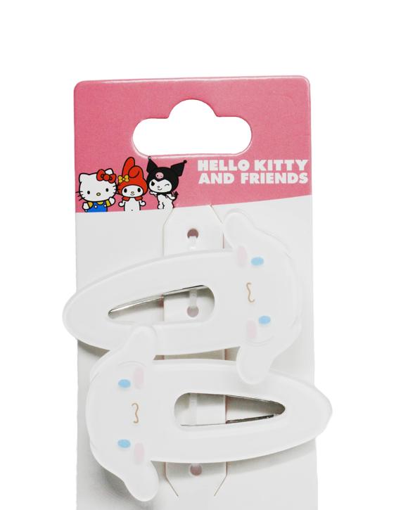 Hello Kitty and Friends License 2 Pack White Snap Hair Clips
