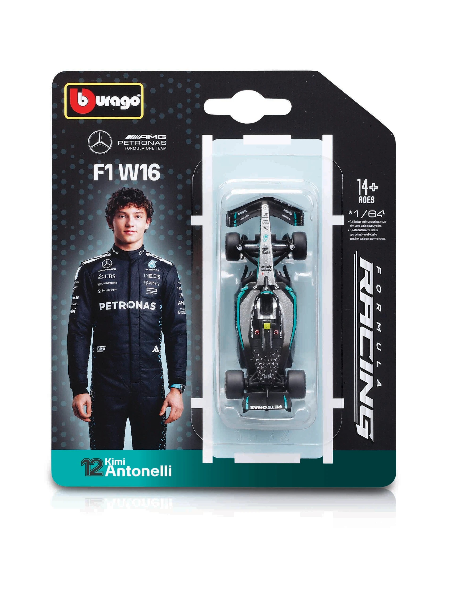 7 Bburago Die Cast 1:64 Formula 1 Car - Assorted - Multi, 7 of 10