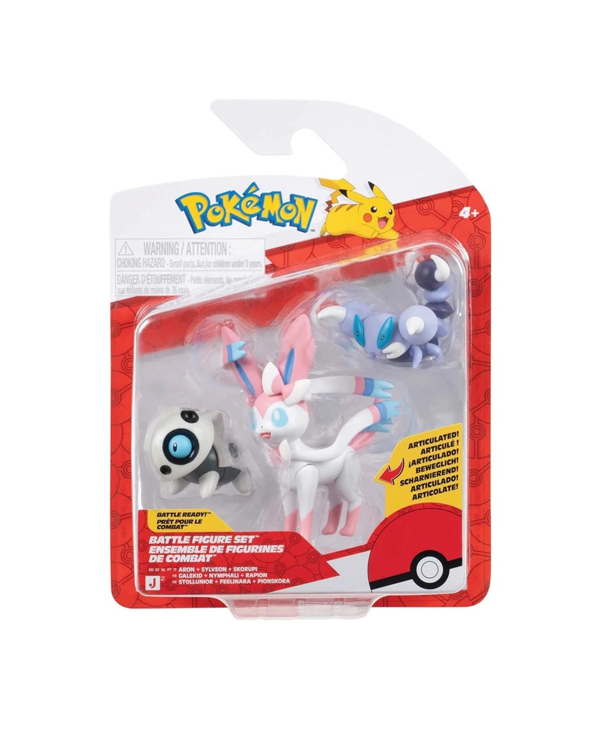 1 Pokemon Battle Figure Set Aron + Sylveon + Skorupi, 1 of 4