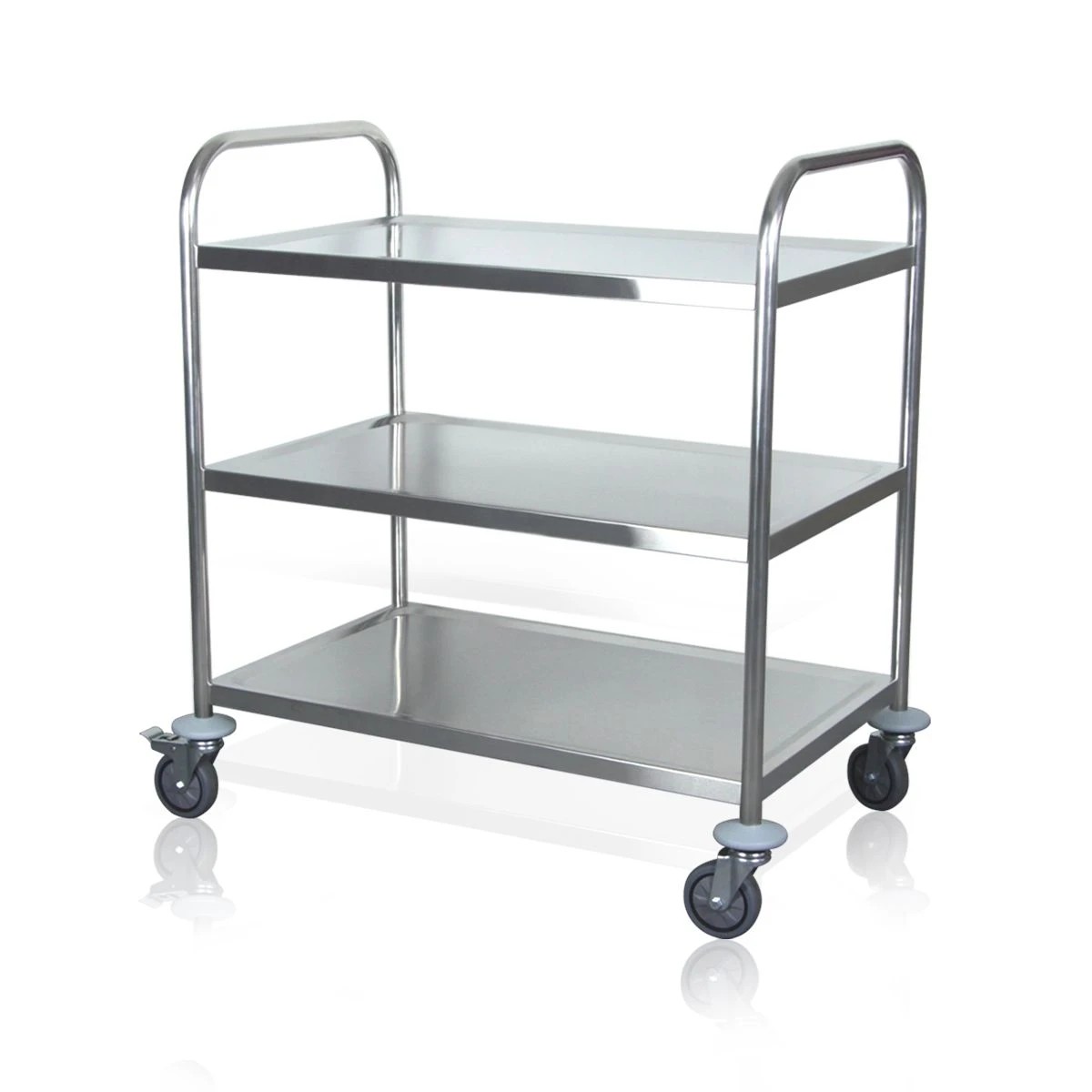 1 Ausway Kitchen Cart Dishes Trolley Storage Shelf with Wheels - Silver, 1 of 8
