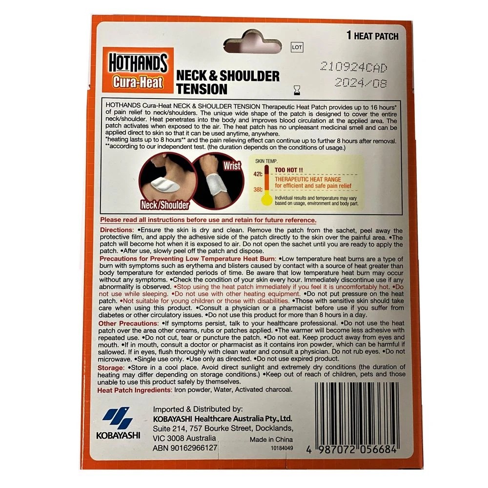 2 Hot Hands Cura-Heat Neck & Shoulder Tension Patches, 2 of 2