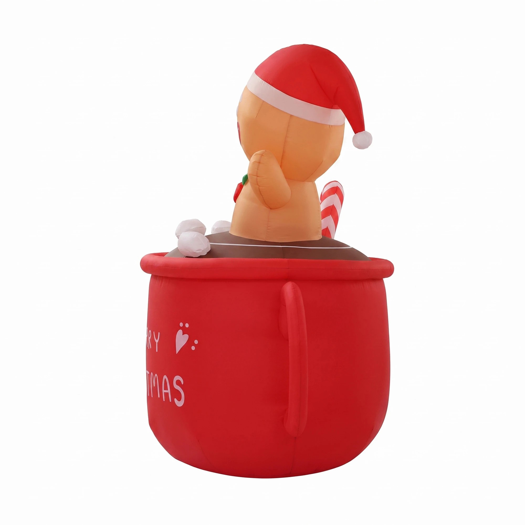 4 Jingle Jollys Christmas Inflatable Cup 1.8M Height LED Outdoor Decorations Illuminated - Red, 4 of 9