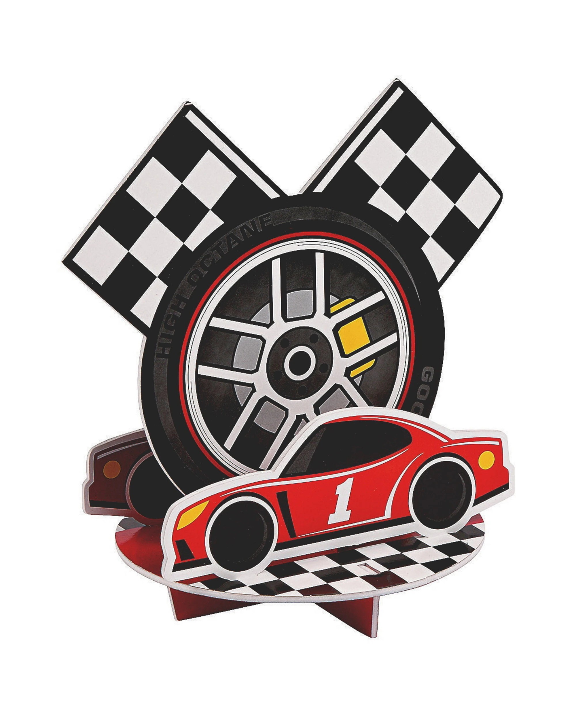 1 Partyrama Race Car Birthday Table Centrepiece, 1 of 1