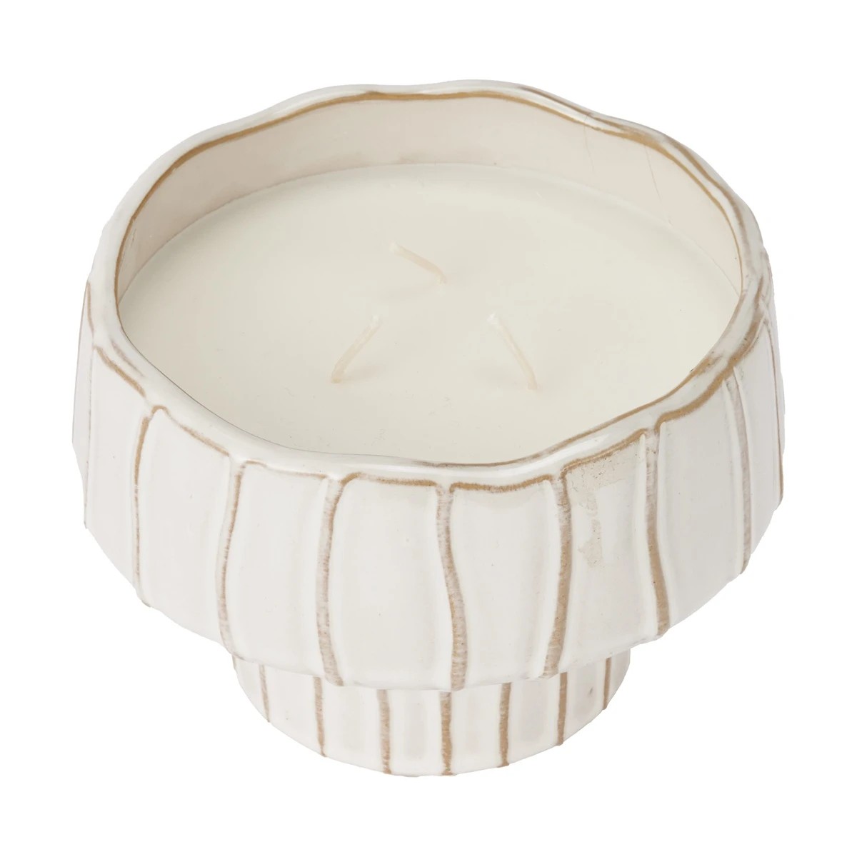 2 Sage and Moss Irregular Pedestal Fragrant Candle, 2 of 5