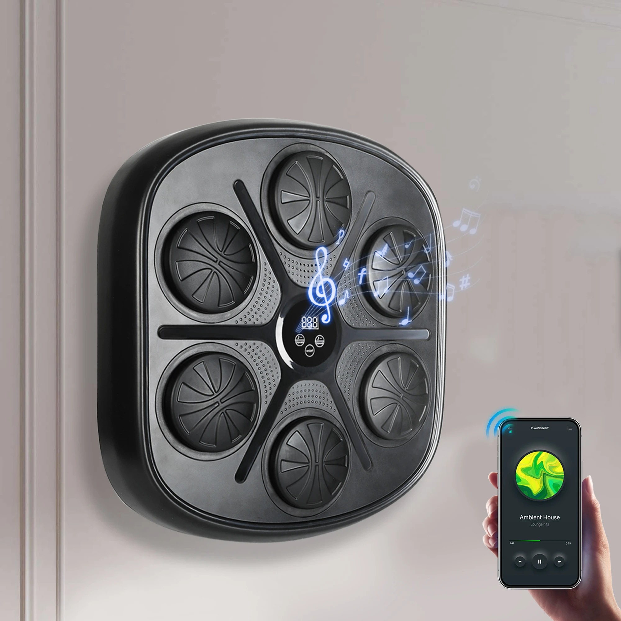 8 Centra Electronic Punching Box Music Machine Bluetooth 12 OZ Boxing Glove, 8 of 9