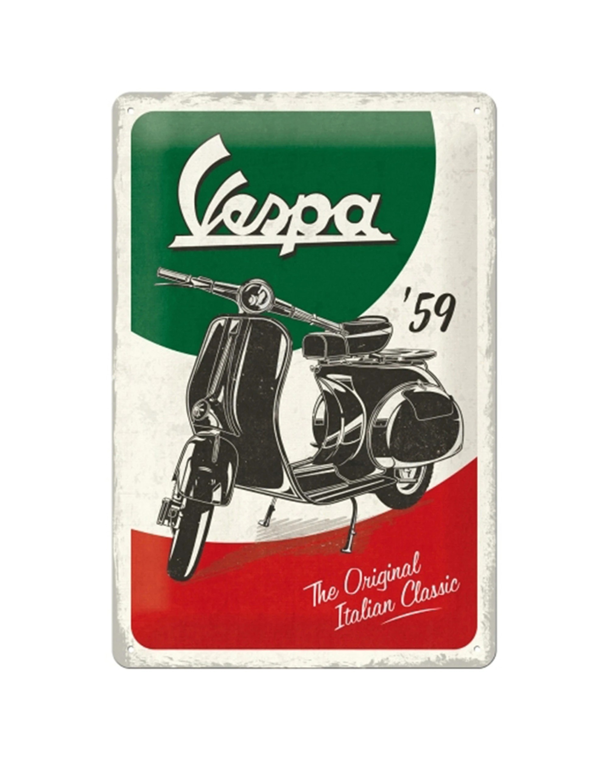 1 Nostalgic-Art Medium 20x30cm Metal Wall Art Sign Plaque -  Vespa The Italian Classic - Multi, 1 of 4