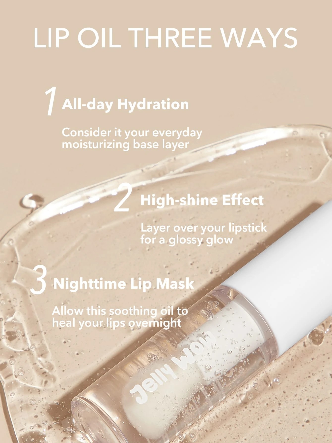 2 SHEGLAM Jelly Wow Hydrating Lip Oil - Loco for Coco, 2 of 5