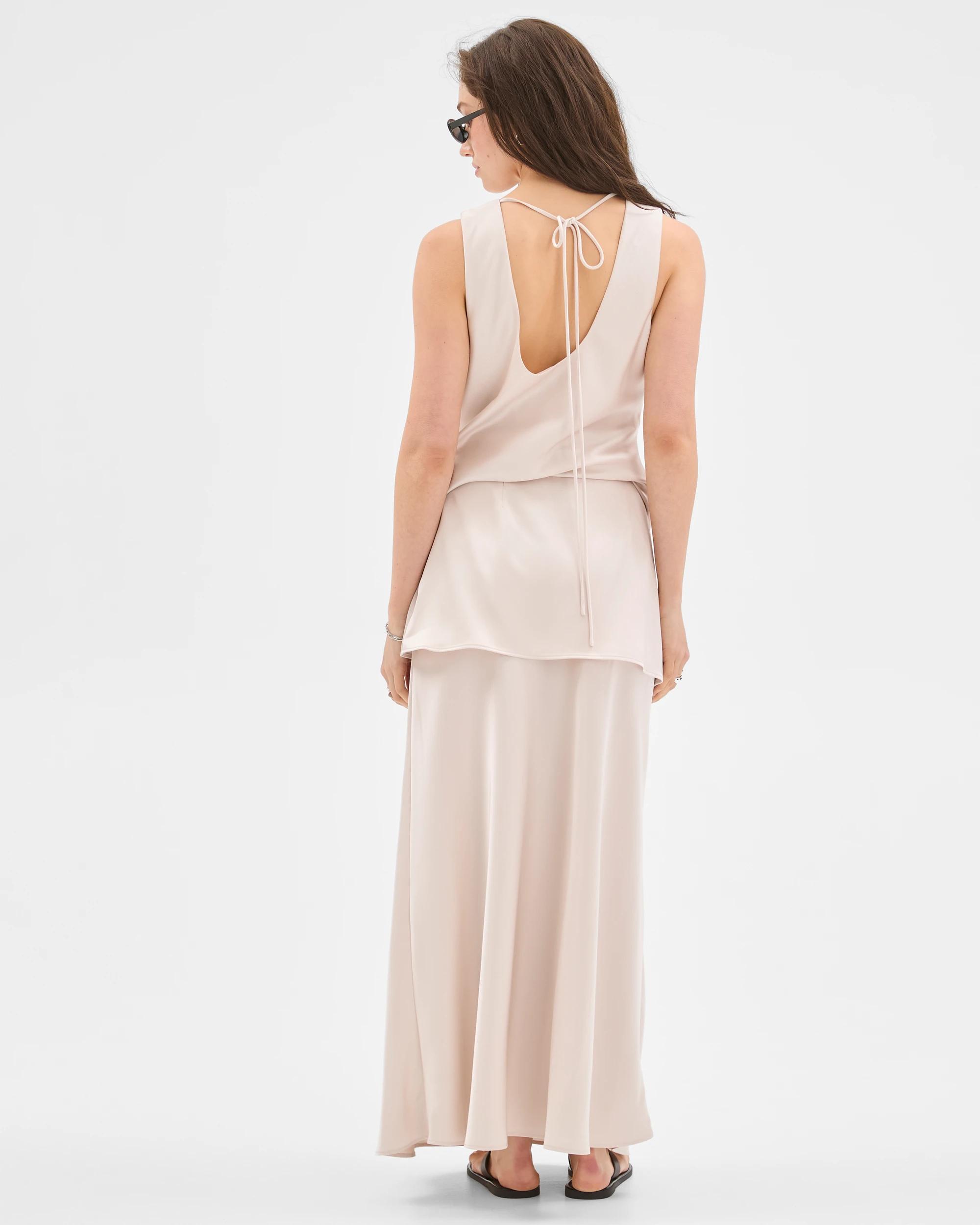 7 Lily Loves Satin Layered Maxi Skirt PEARL, 7 of 7