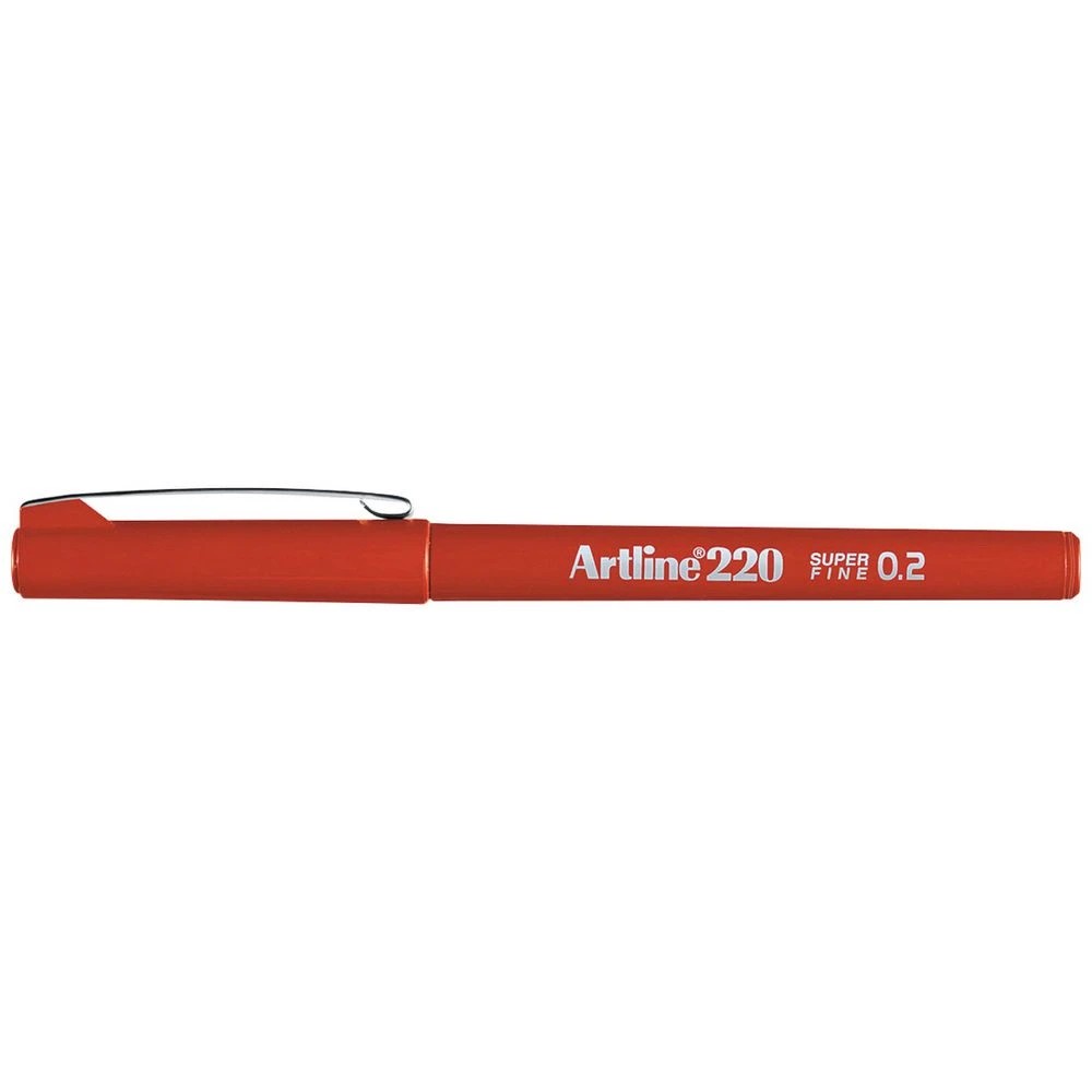 1 Artline 220 0.2mm Fineliner Dark Red, 1 of 2